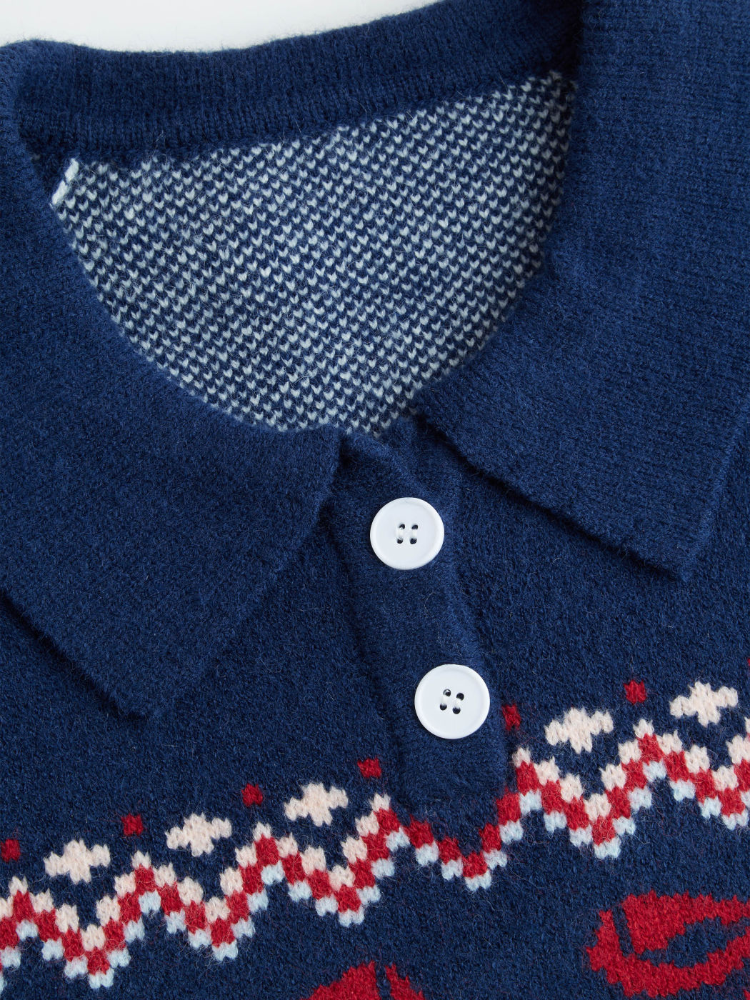Knit Collar Bowknot Long Sleeve Top Curve & Plus