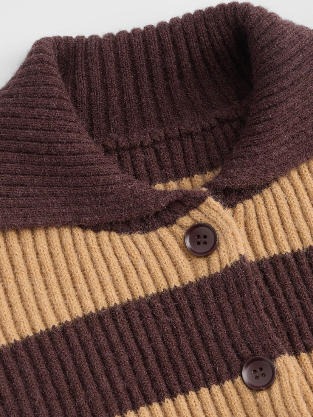 Strickkragen Streifen Strickjacke