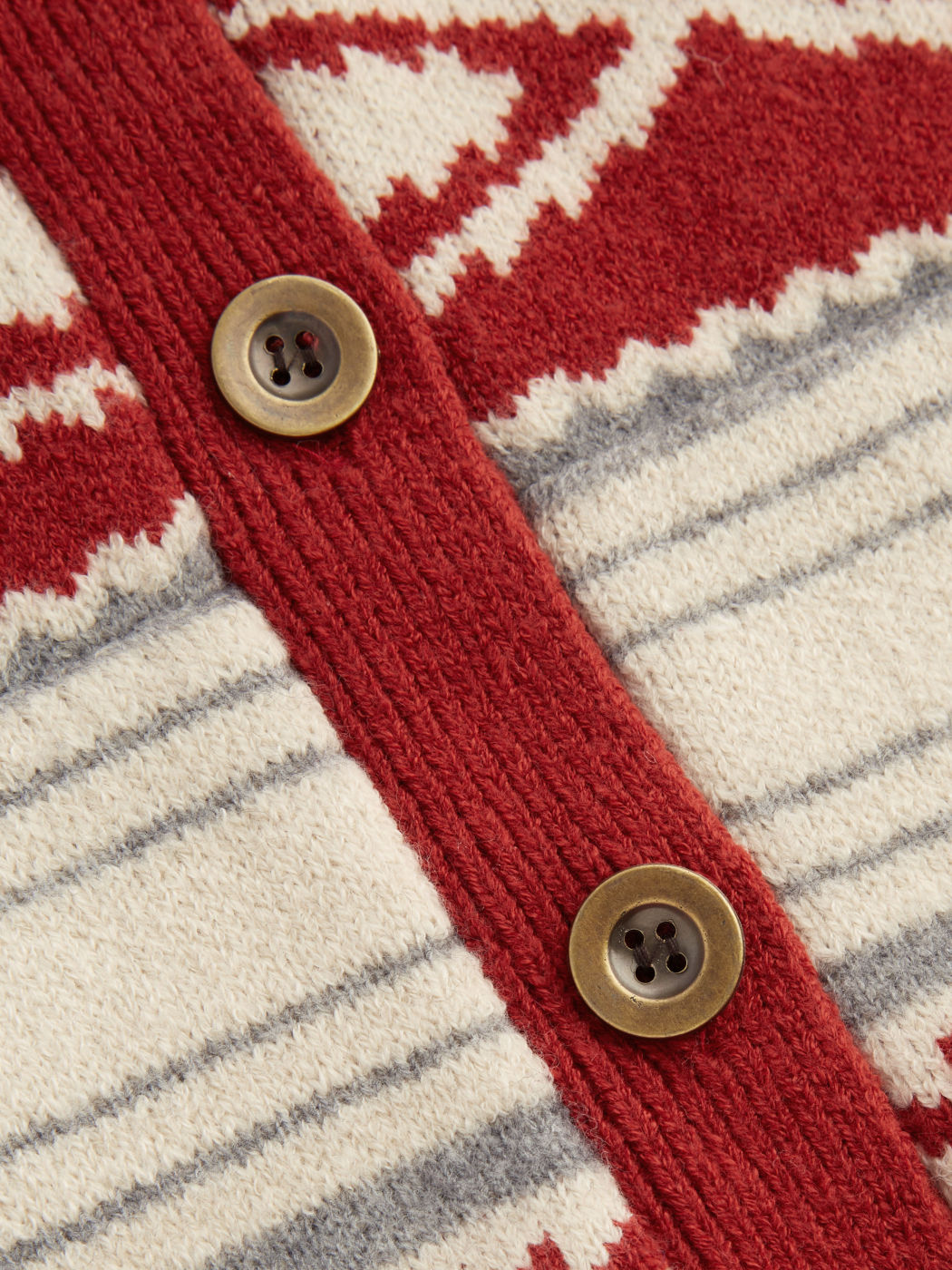 Knit Abstract Print Oversized Fair Isle Vest