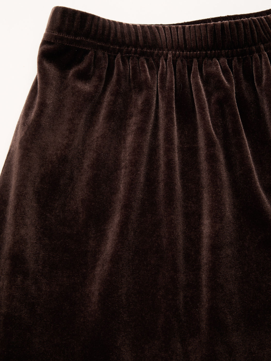 Velvet Mid Rise Ruffle Maxi Skirt