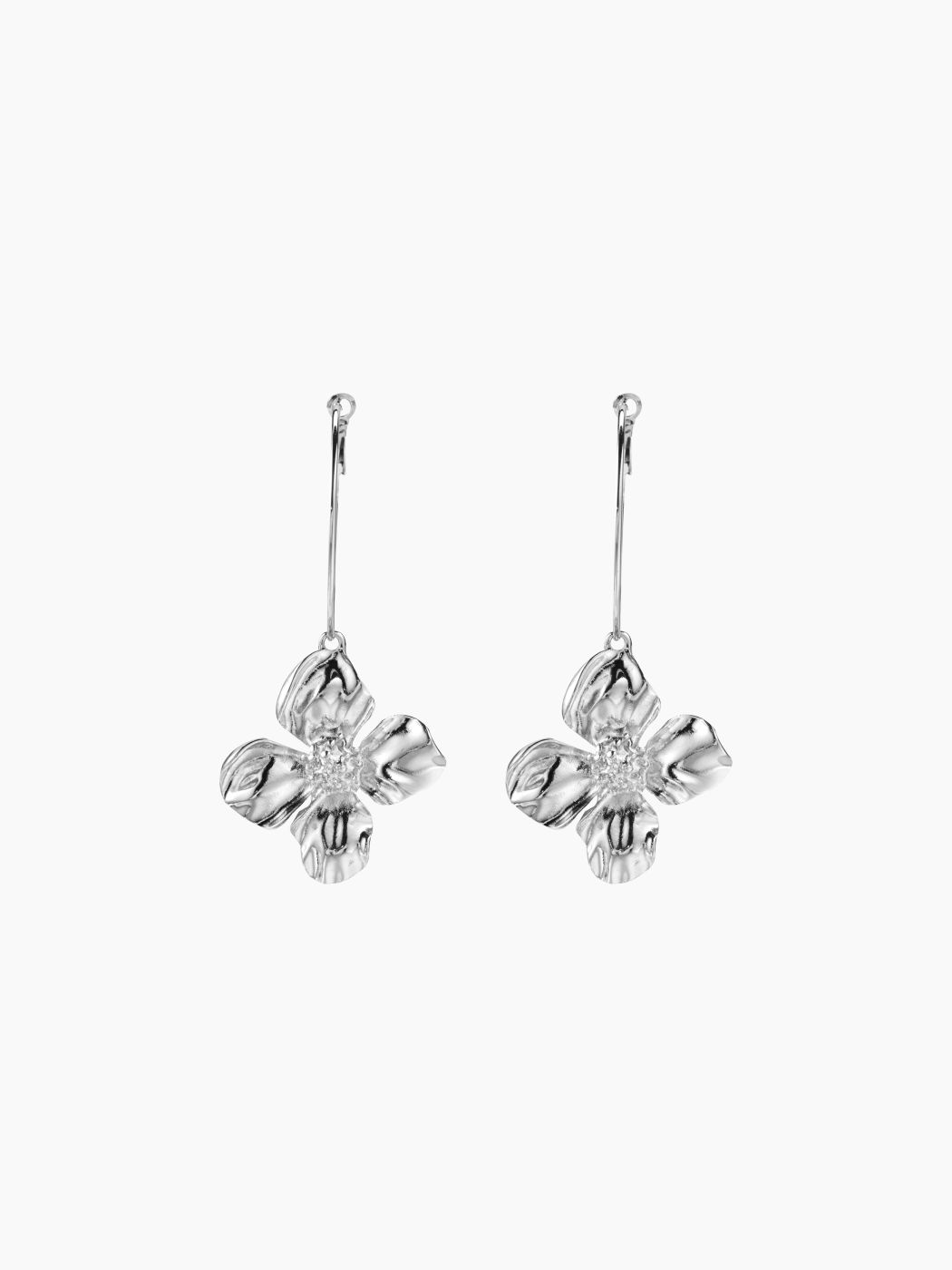 FLOWER HOOP EARRINGS
