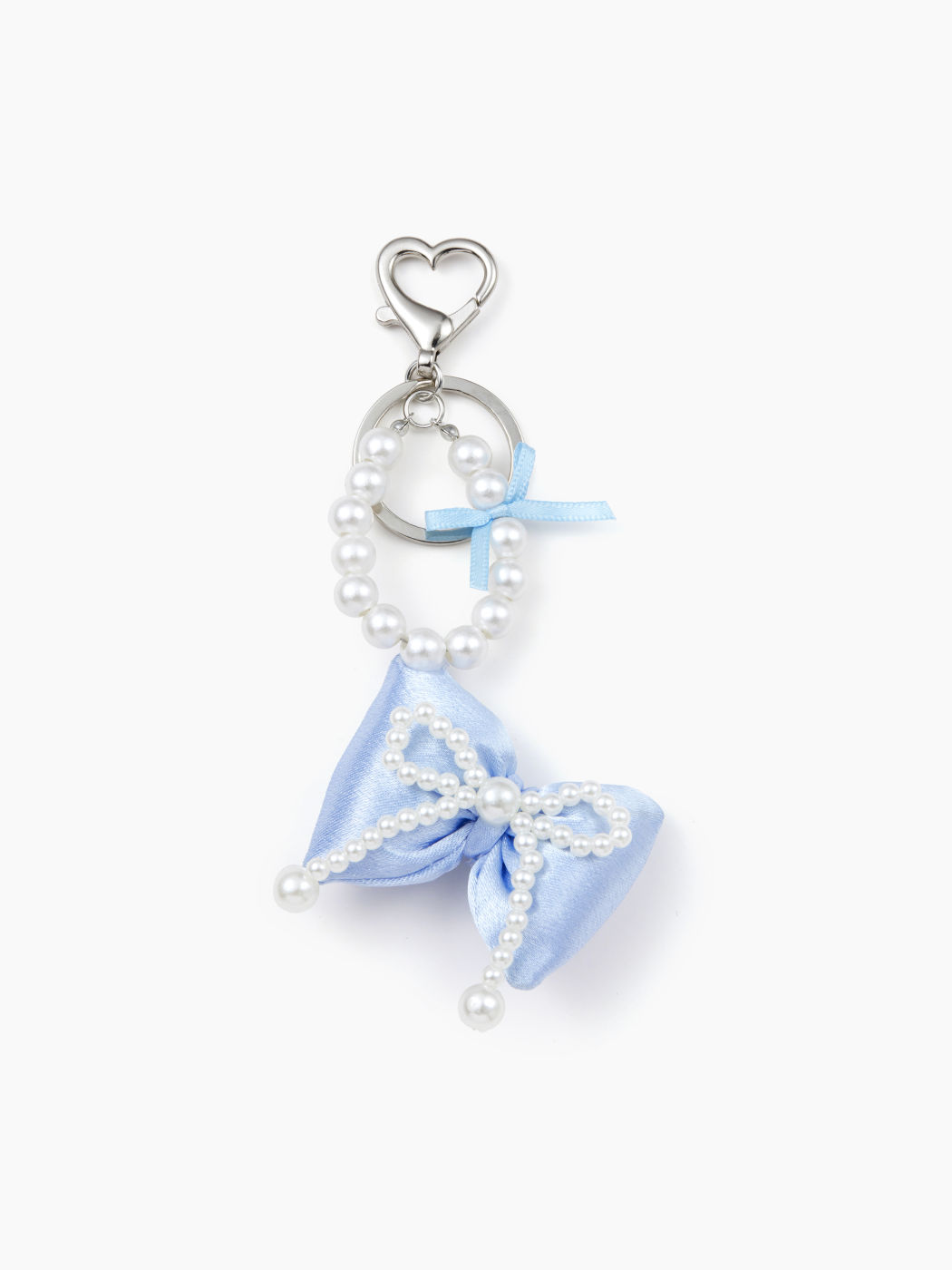 FAUX PEARL & BOWKNOT KEYCHAIN