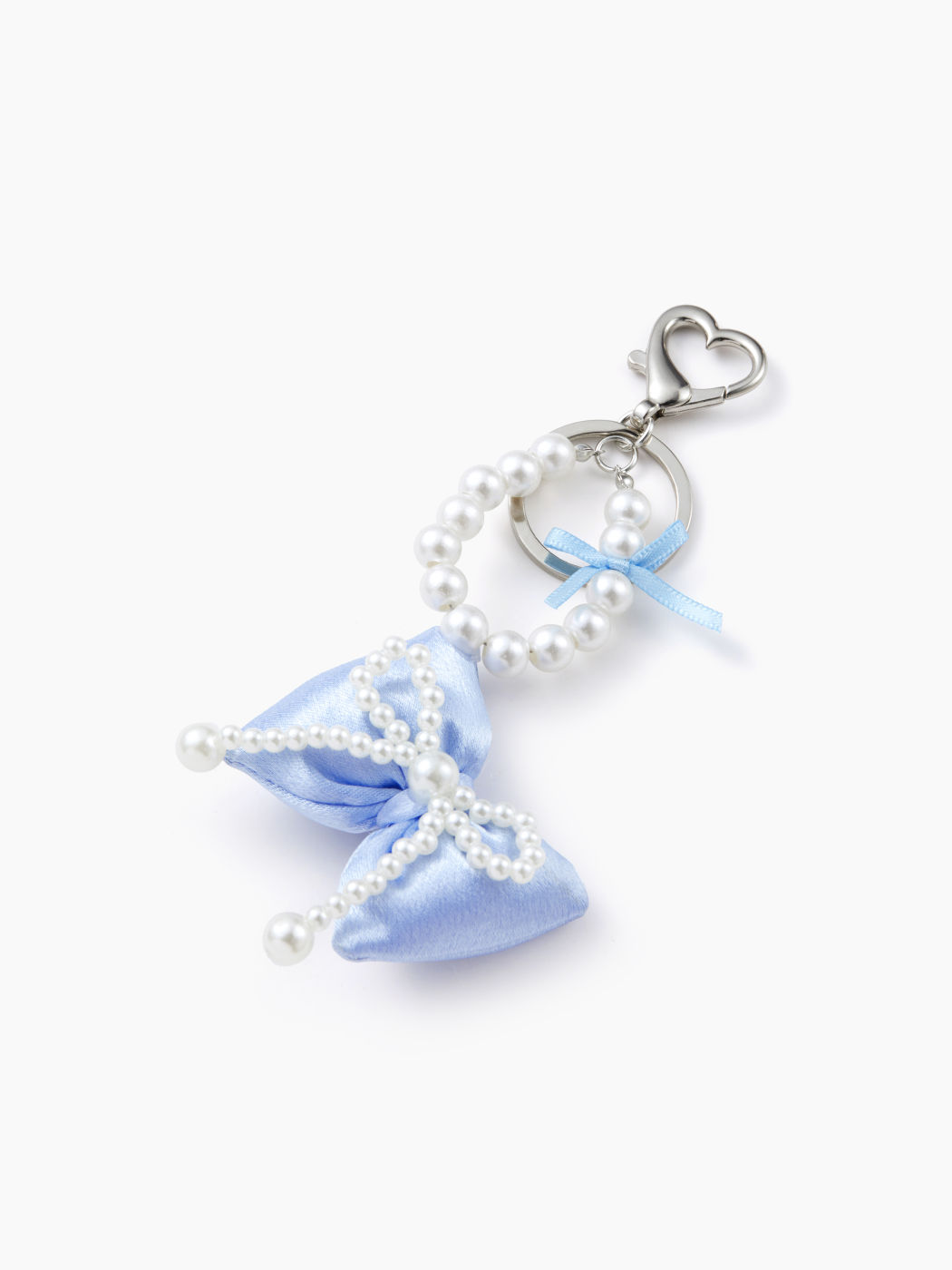 FAUX PEARL & BOWKNOT KEYCHAIN