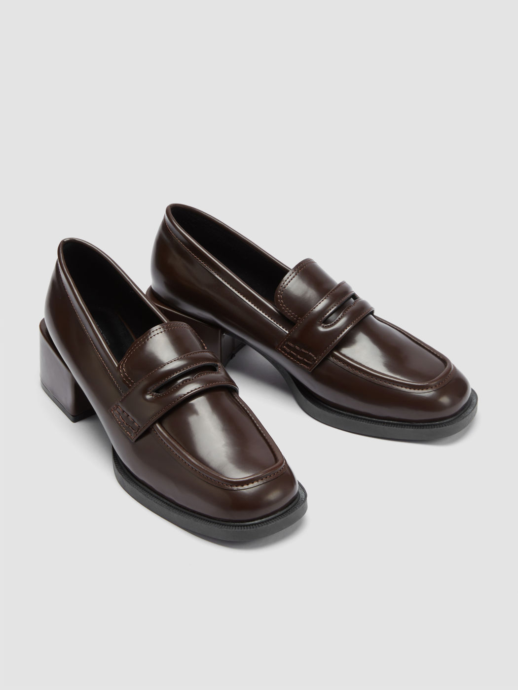 VINTAGE CHUNKY HEEL LOAFERS