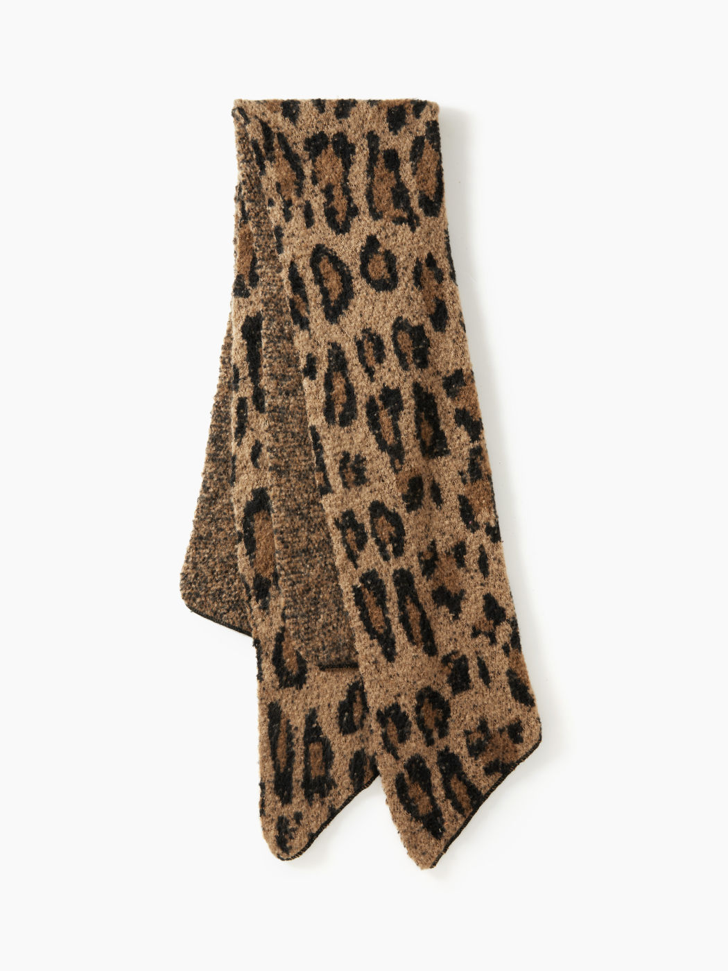 LEOPARD PRINT FUZZY SCARF