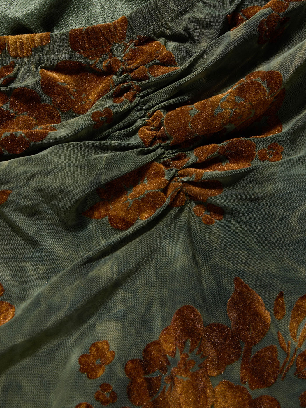Mid Rise Floral Ruched Maxirock Kurve & Plus