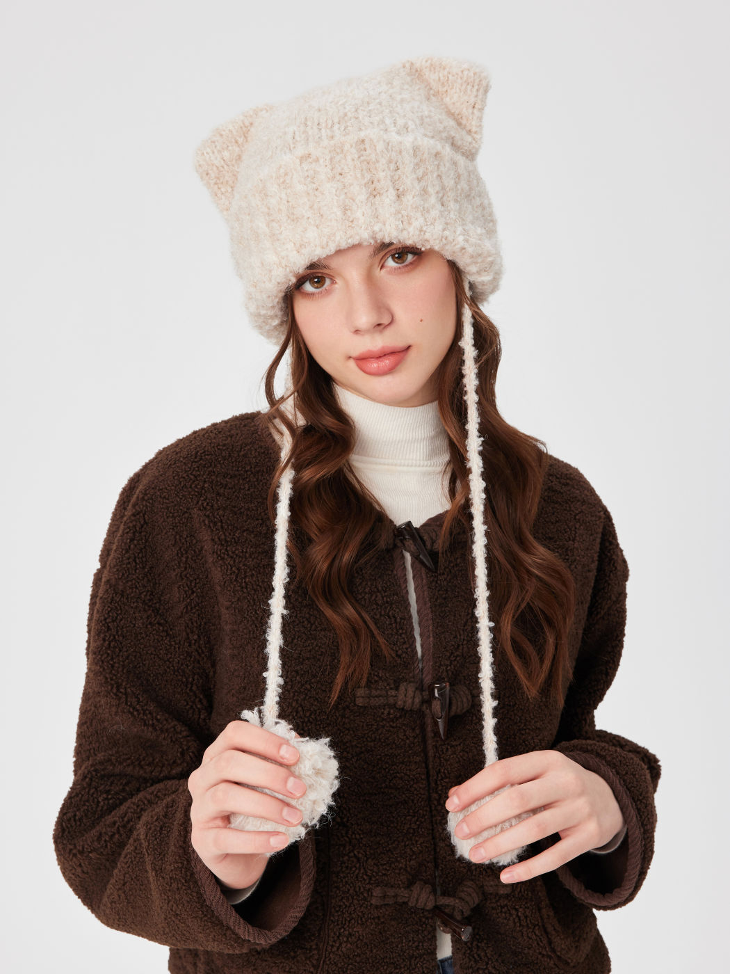 CAT EAR KNITTED BEANIE HAT