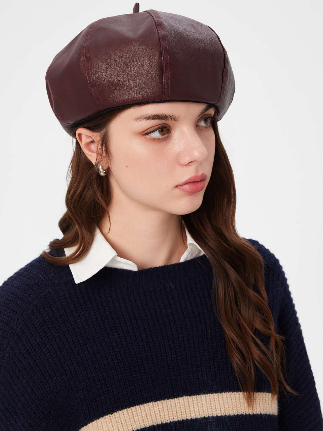 Berretto Basco In Pelle Con Visiera Basco Cappello Con Visiera In