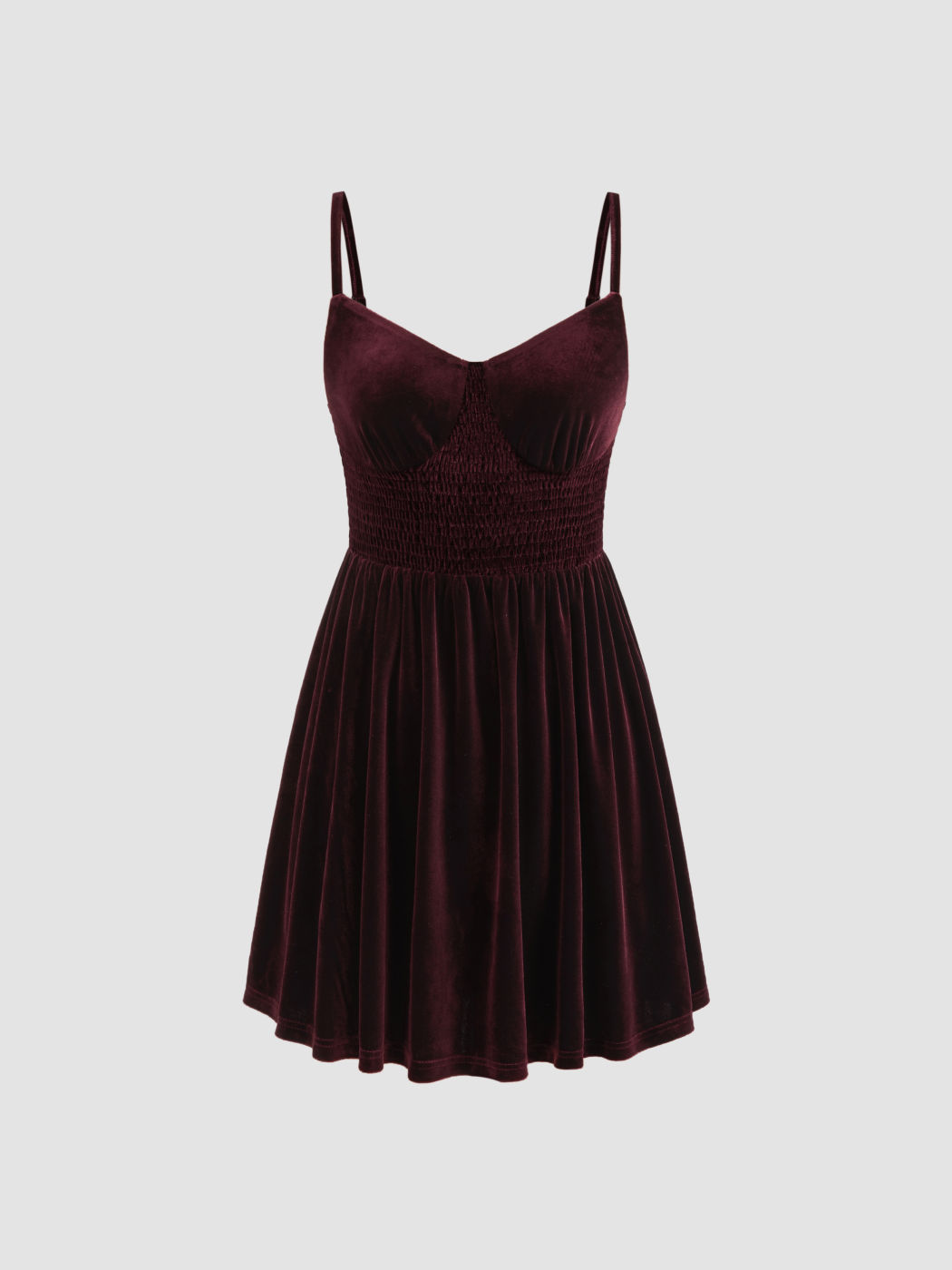 Samt Rüschen Minikleid