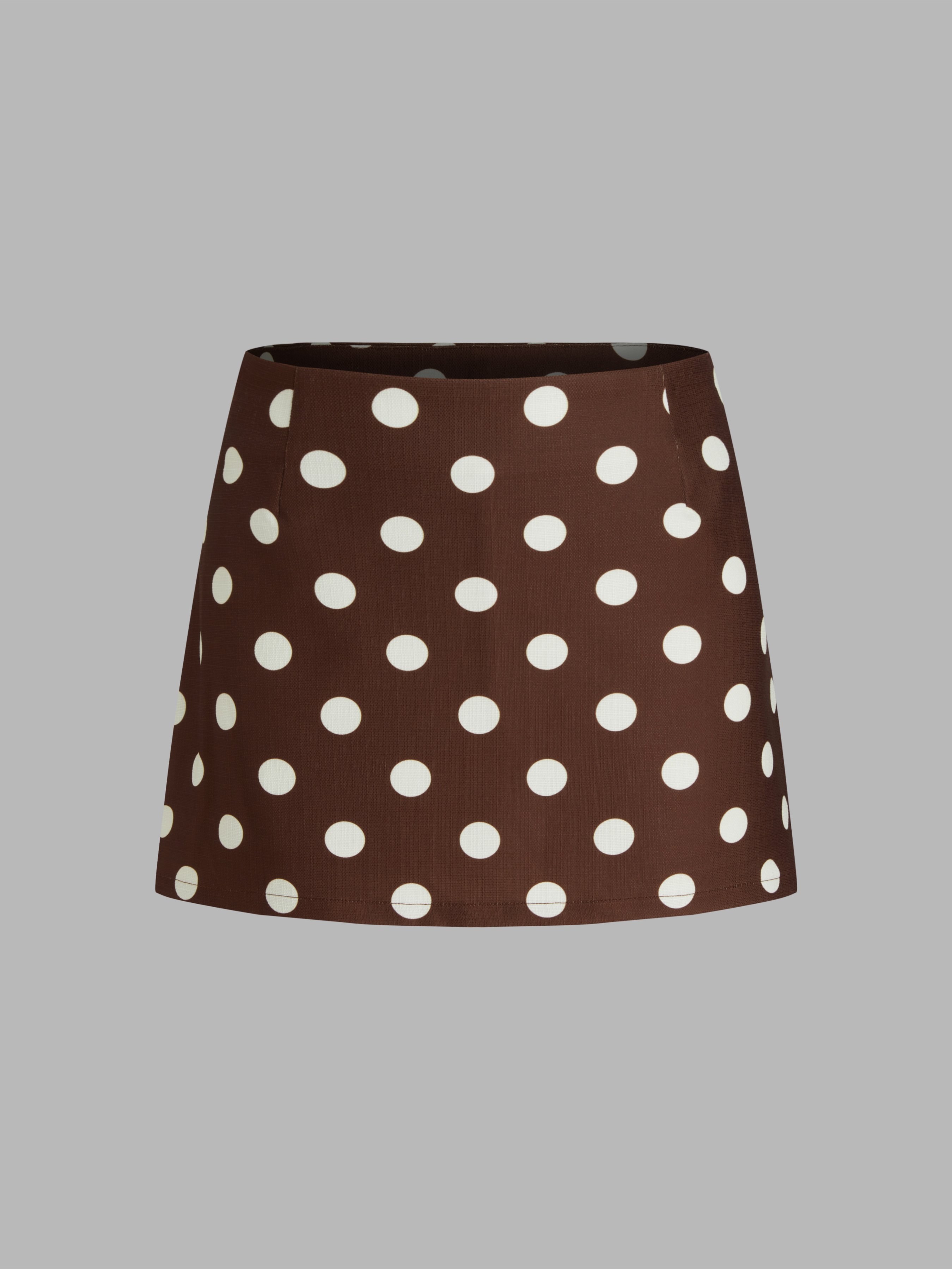 Woven Low Rise Polka Dot Mini Skirt For School — free download