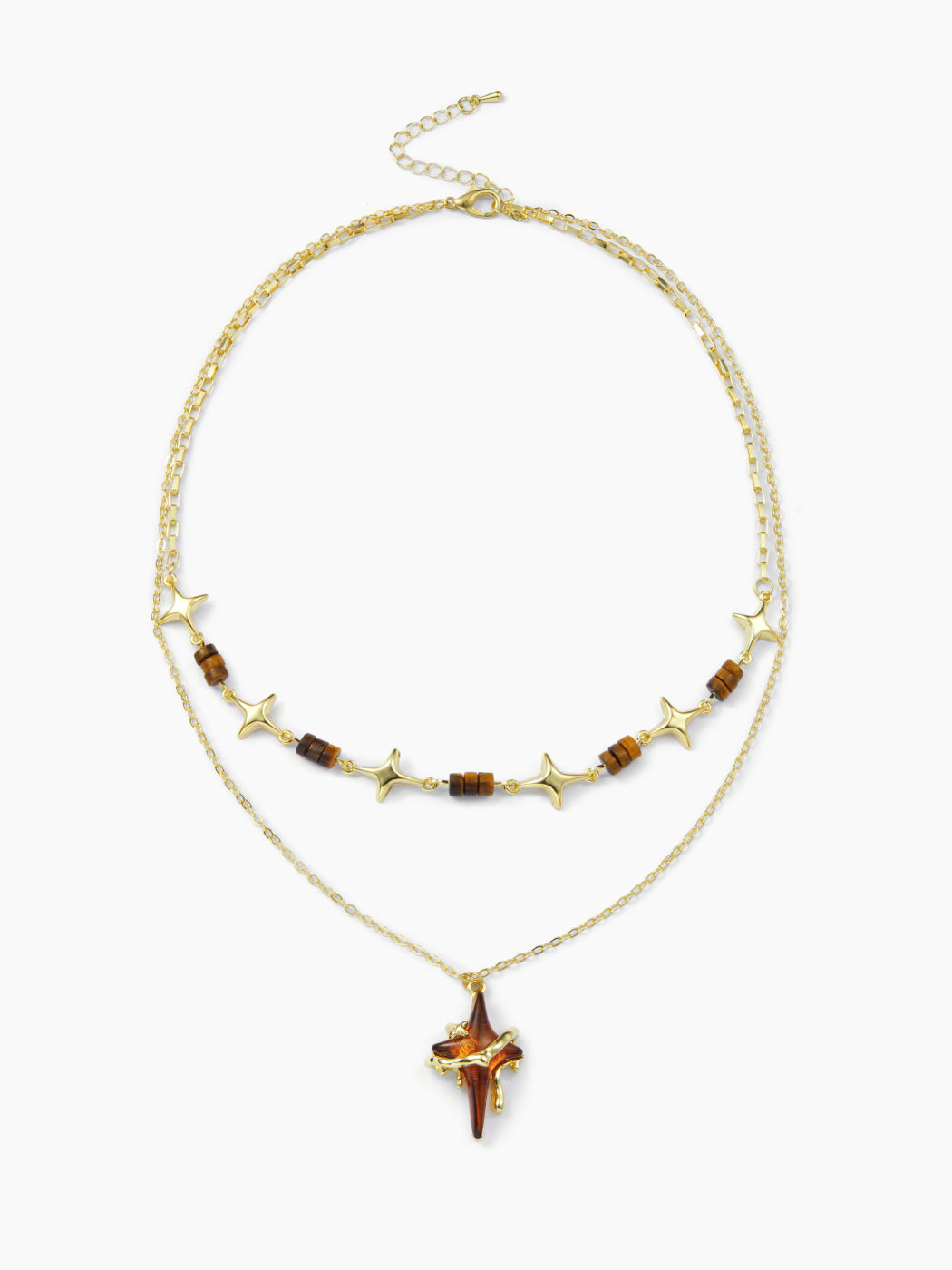 STAR DOUBLE LAYERED NECKLACE