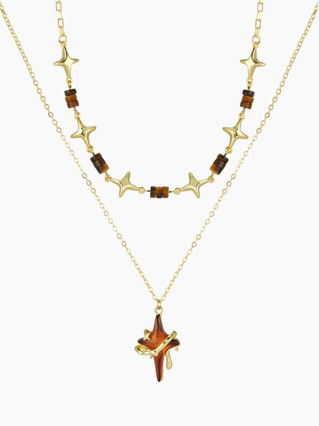 STAR DOUBLE LAYERED NECKLACE