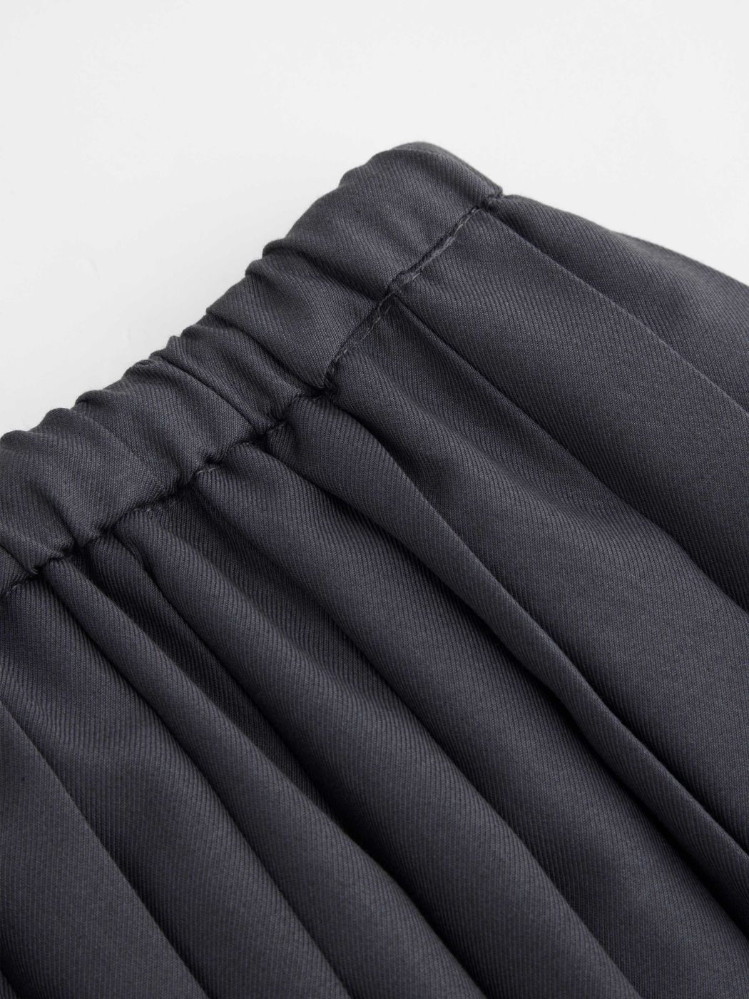 Mid Rise Drawstring Pleated Mini Skirt
