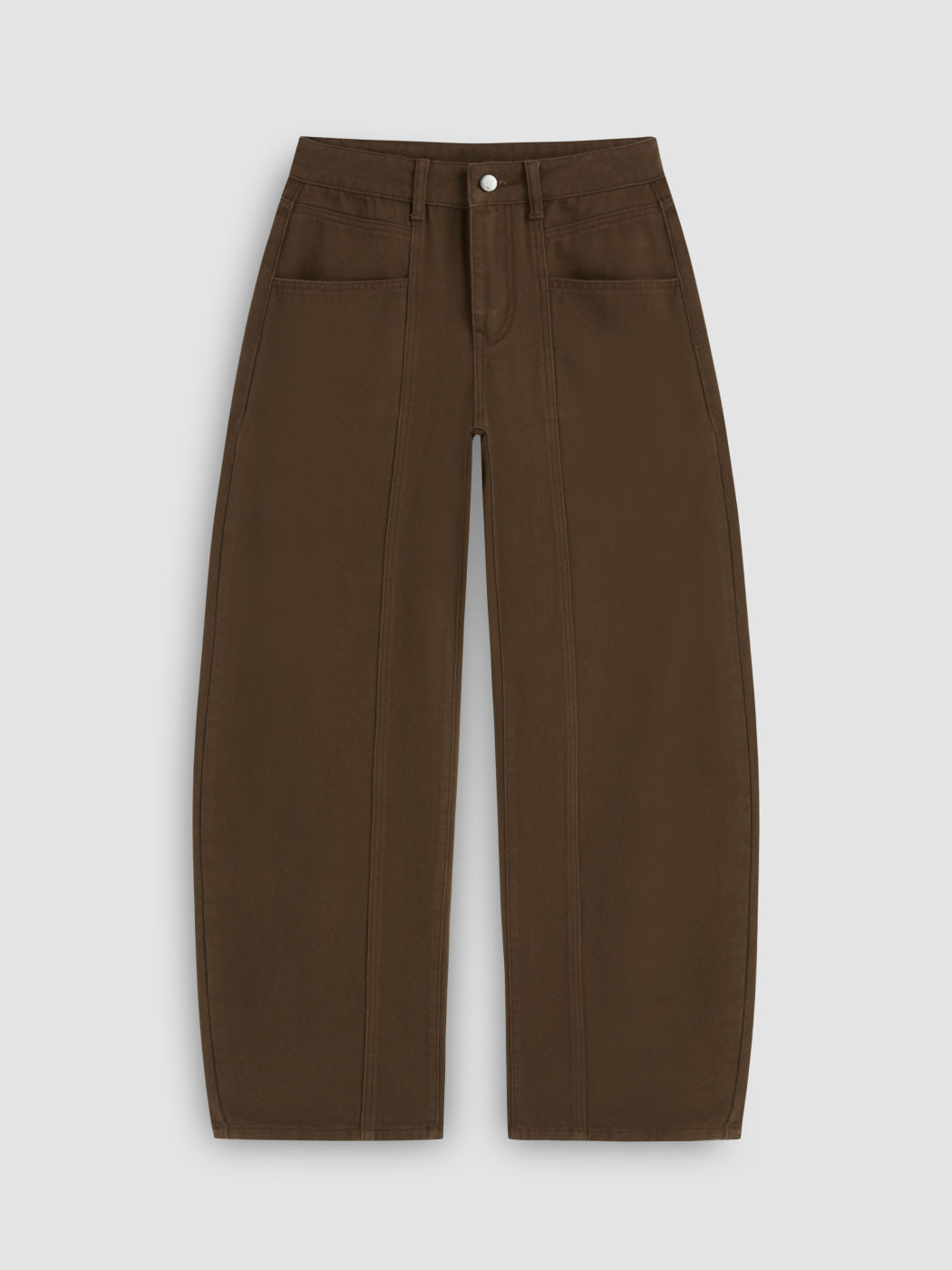 Denim Low Rise Pocket Barrel-leg Jeans