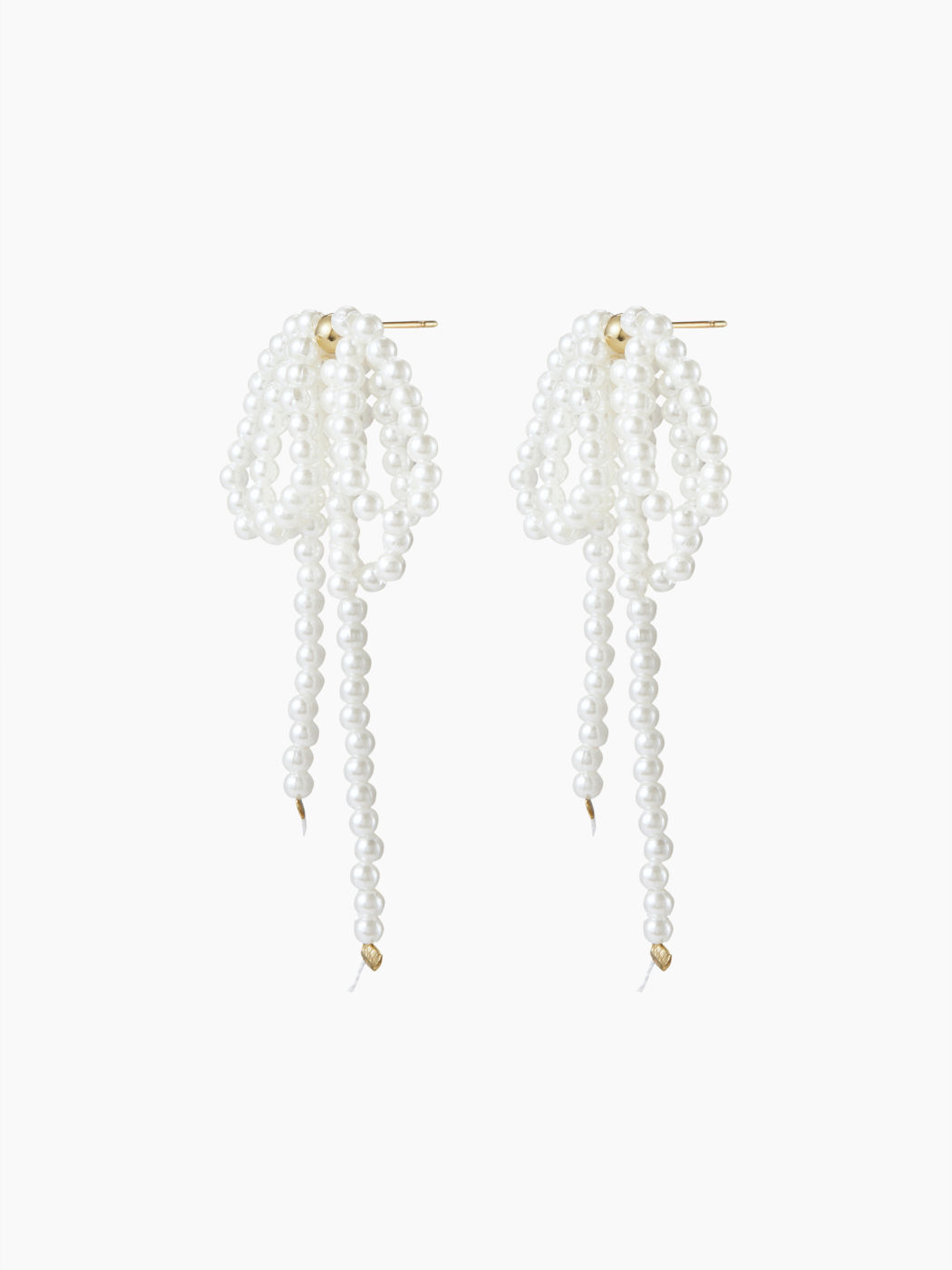 Faux Pearl Bowknot Earrings