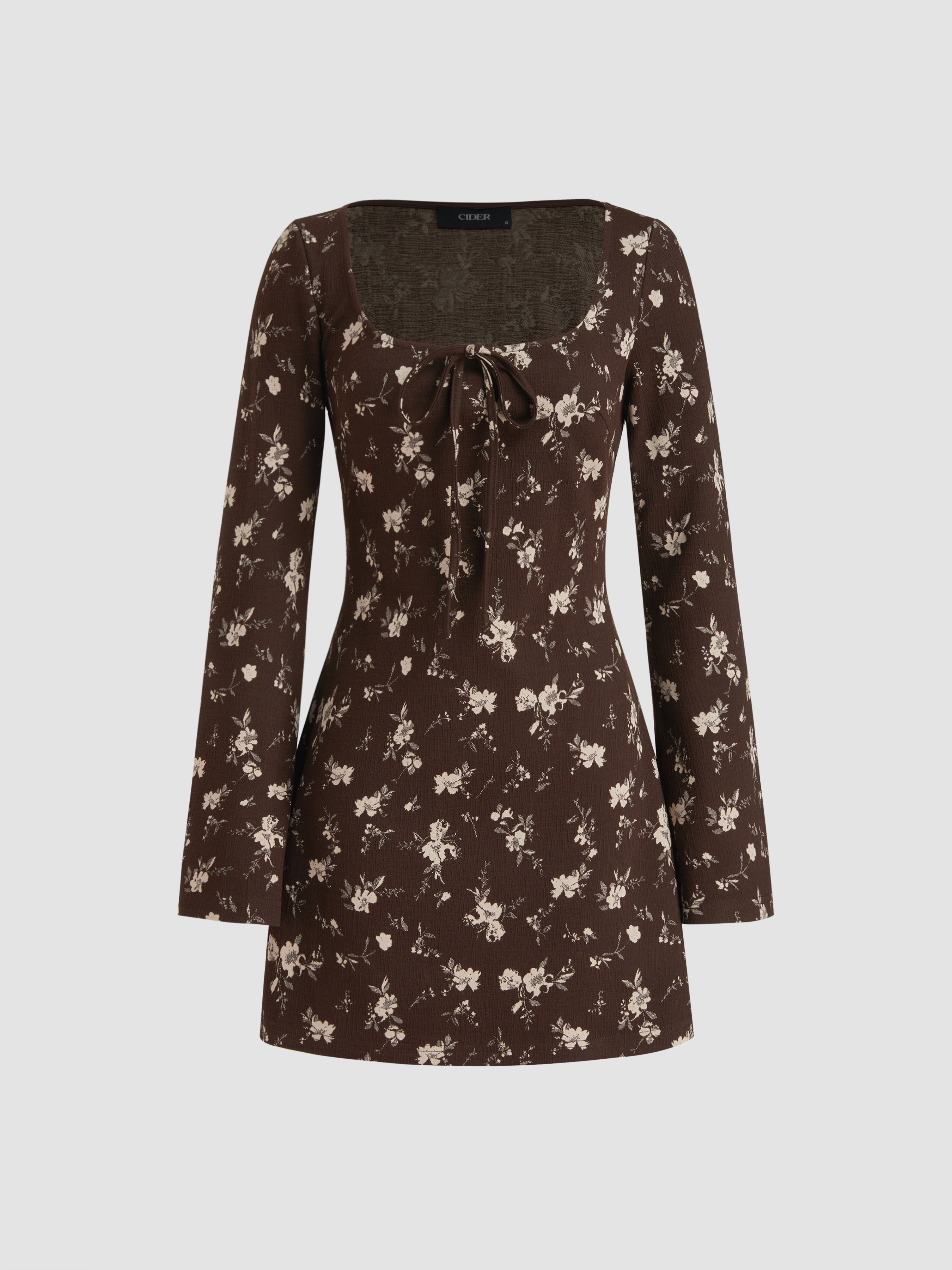 マメクロゴウチFloral Pattern Knitted Mini Dress select shop Altamira | New in @mamekurogouchi 