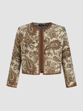 Veste à poches florale jacquard Curve & Plus