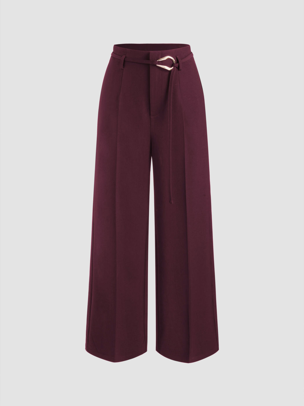 Mid Rise Pocket Trousers With Belt