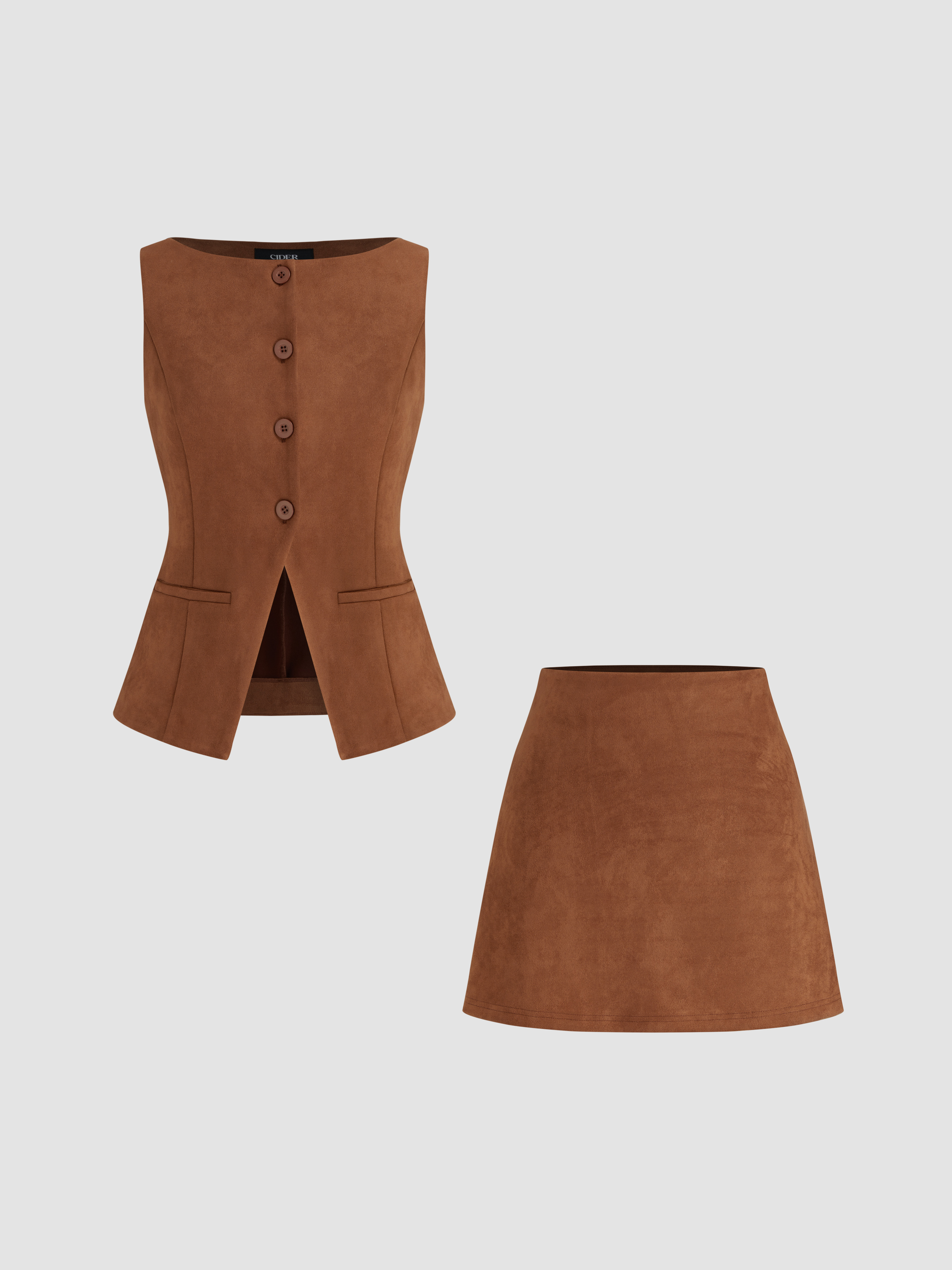 Corduroy vest skirt best sale