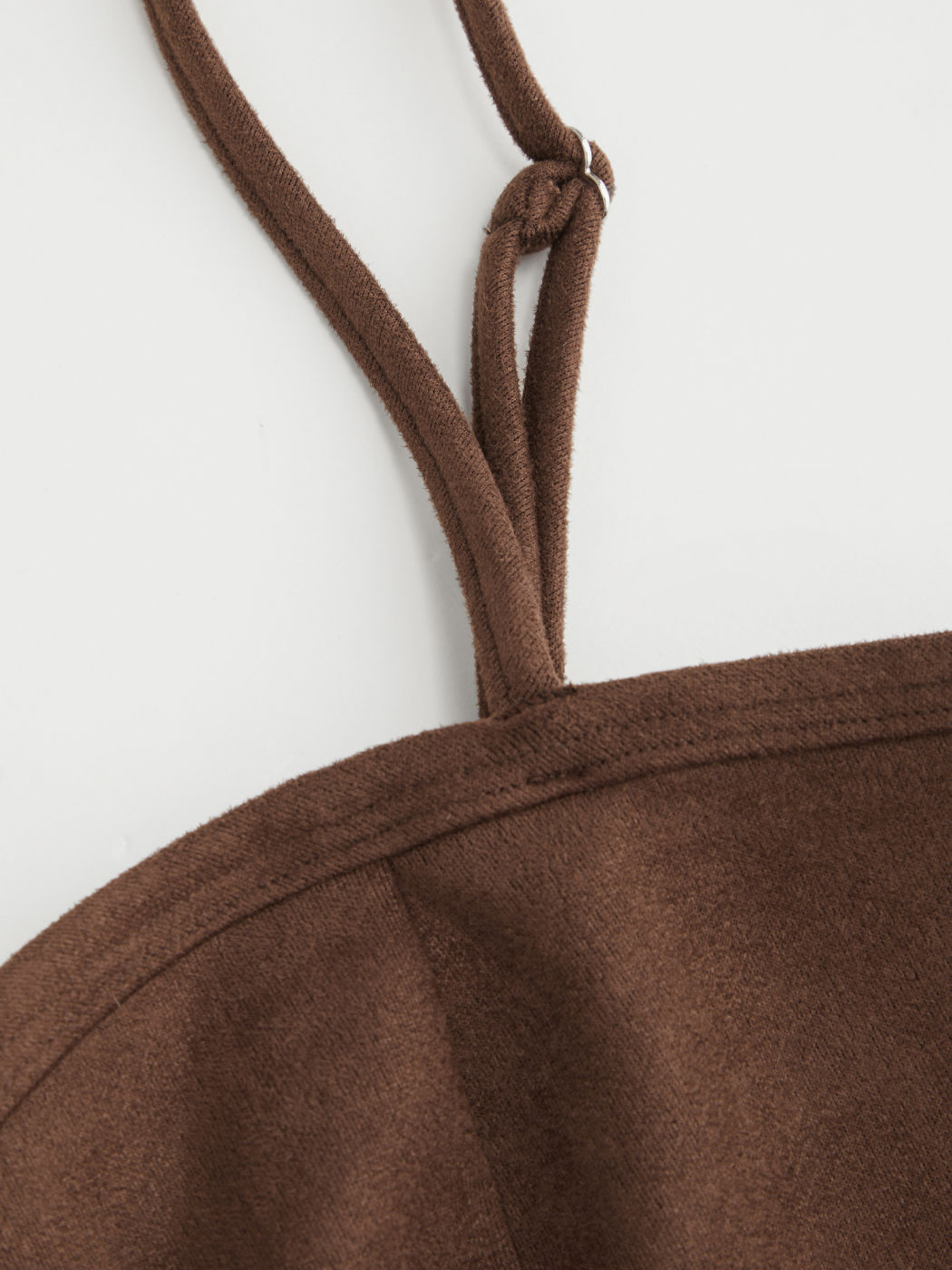 Wildleder Sweetheart Lace Up Cami Oberteil