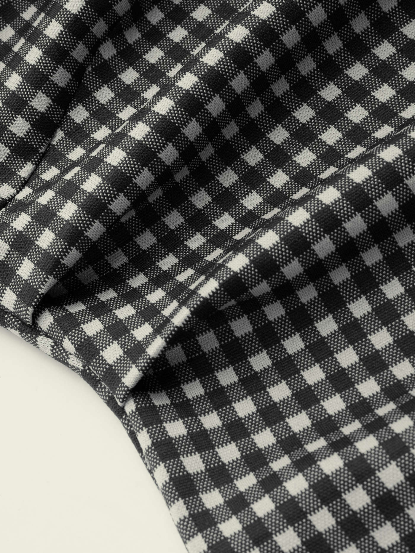 City Chic Knit Fabric Boat Neck Gingham Bowknot Ruched Long Sleeve Top For School