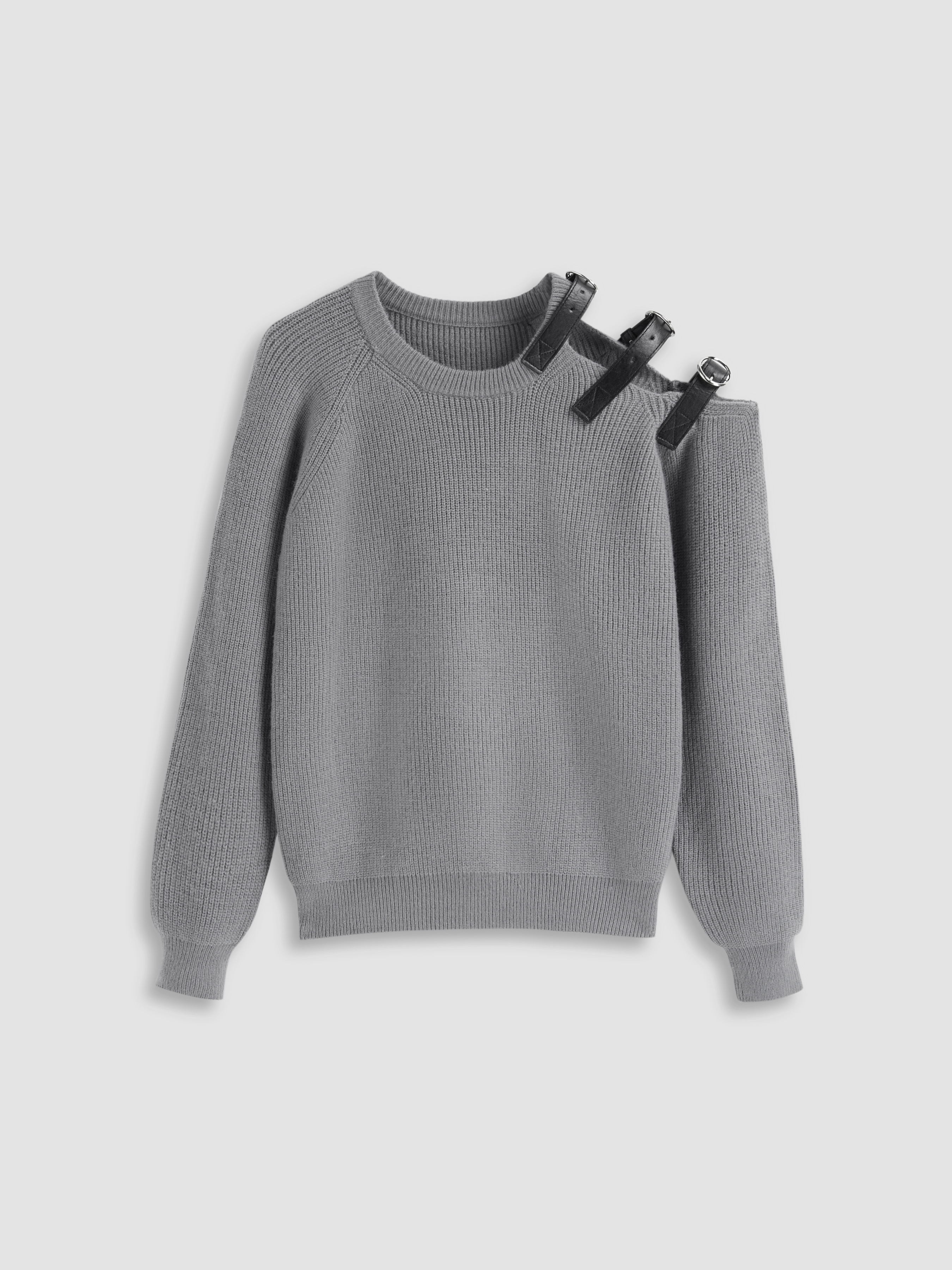 Knit Fabric Wool-blend Round Neck Pin Hollow Out Knitted