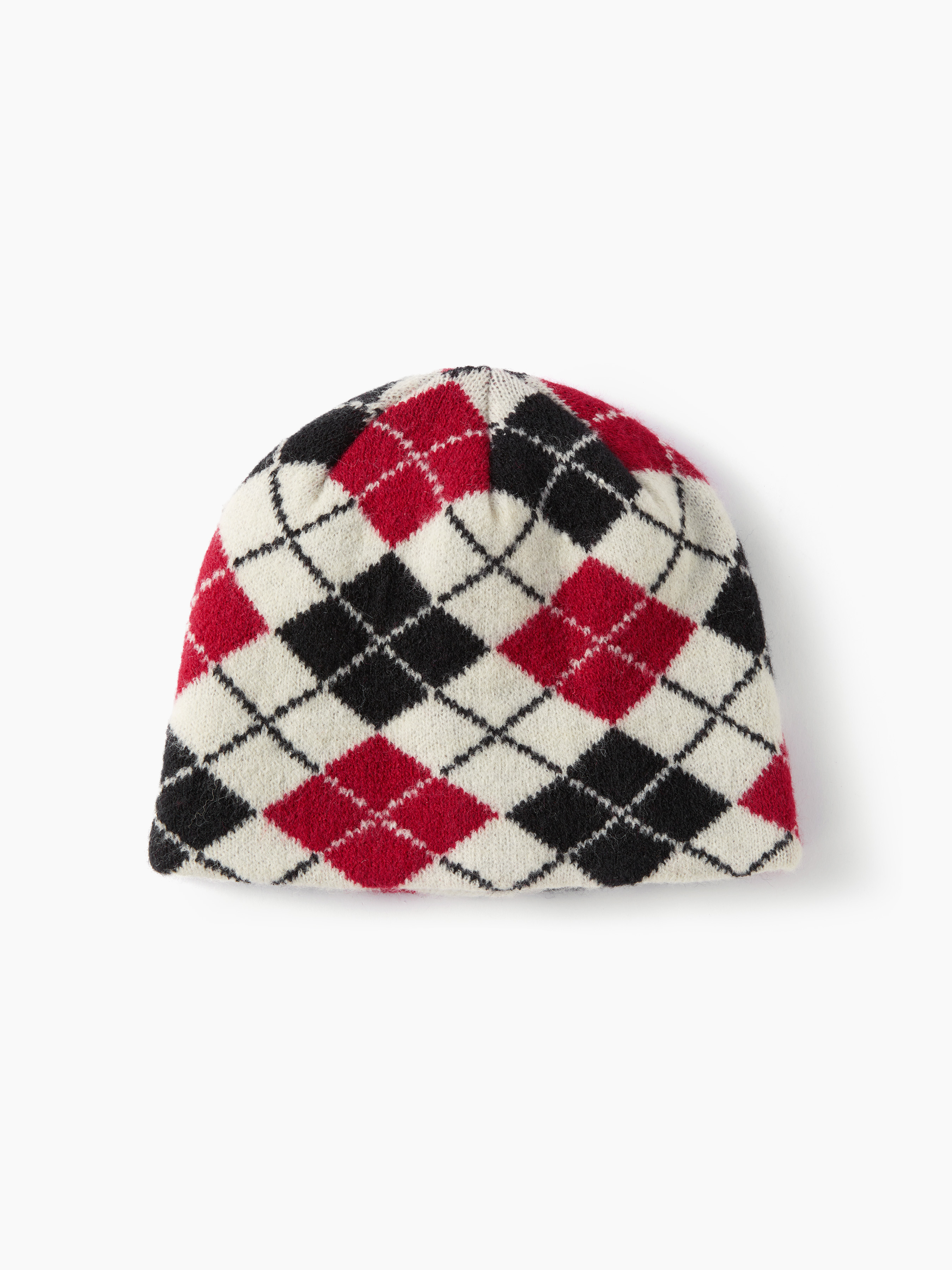 ARGYLE KNITTED BEANIE HAT For School Daily Casual Coffee