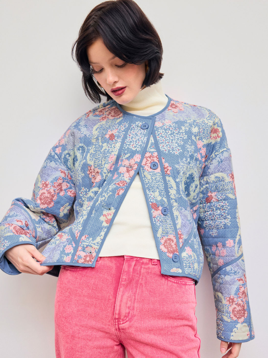 Floral Oversized Puffer Jacken