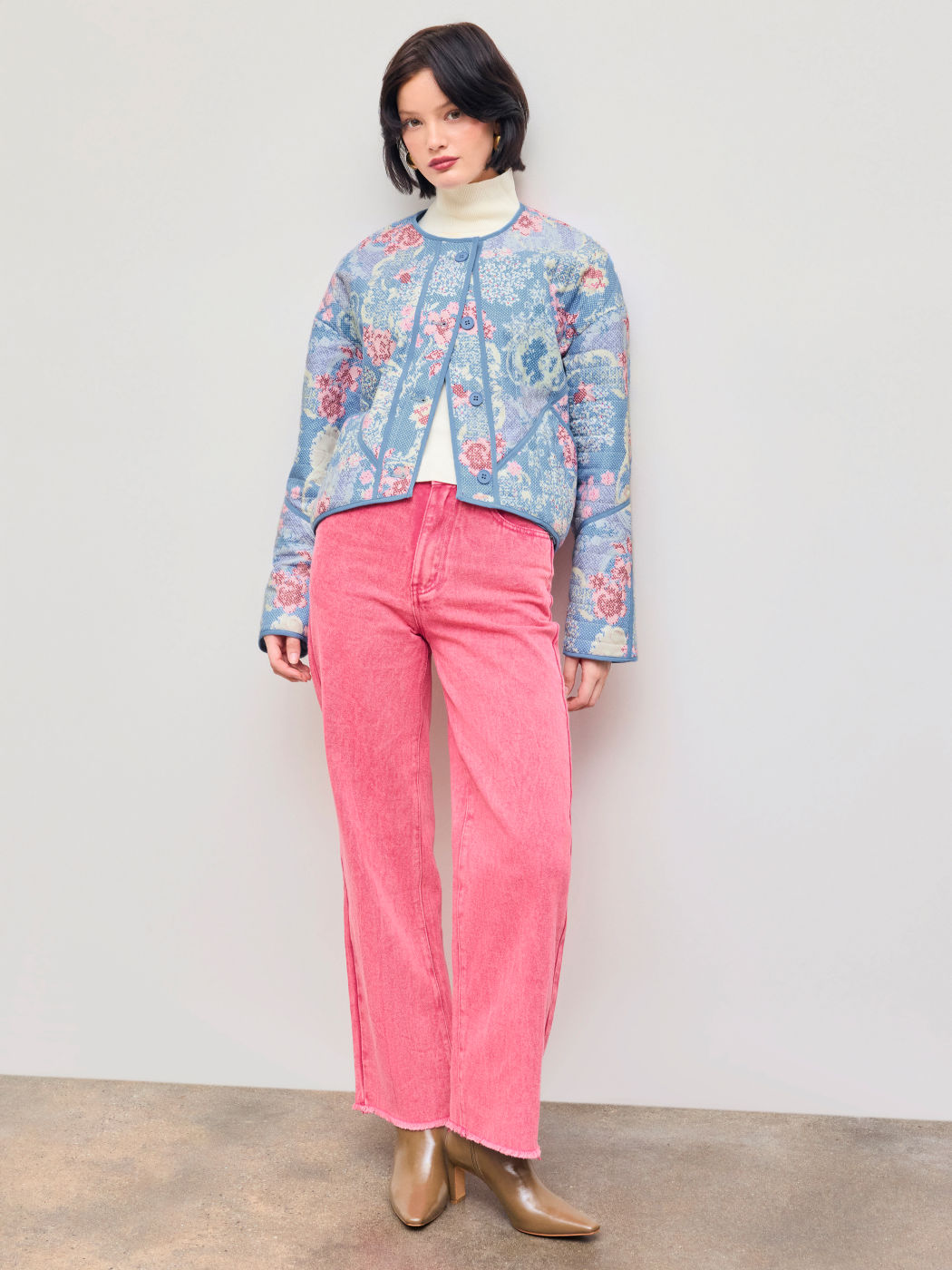 Floral Oversized Puffer Jacken