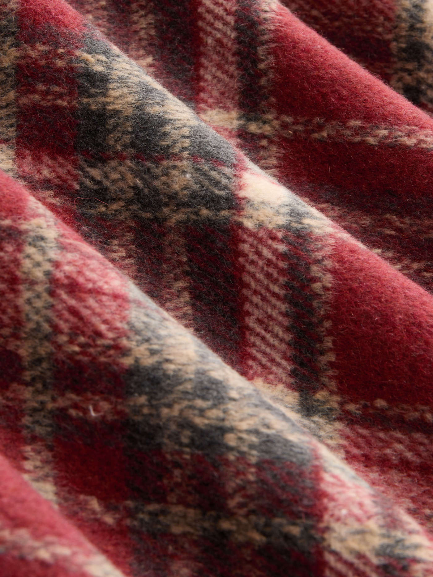 Wool-look Mid Rise Tartan Ruffle Hem Maxi Skirt