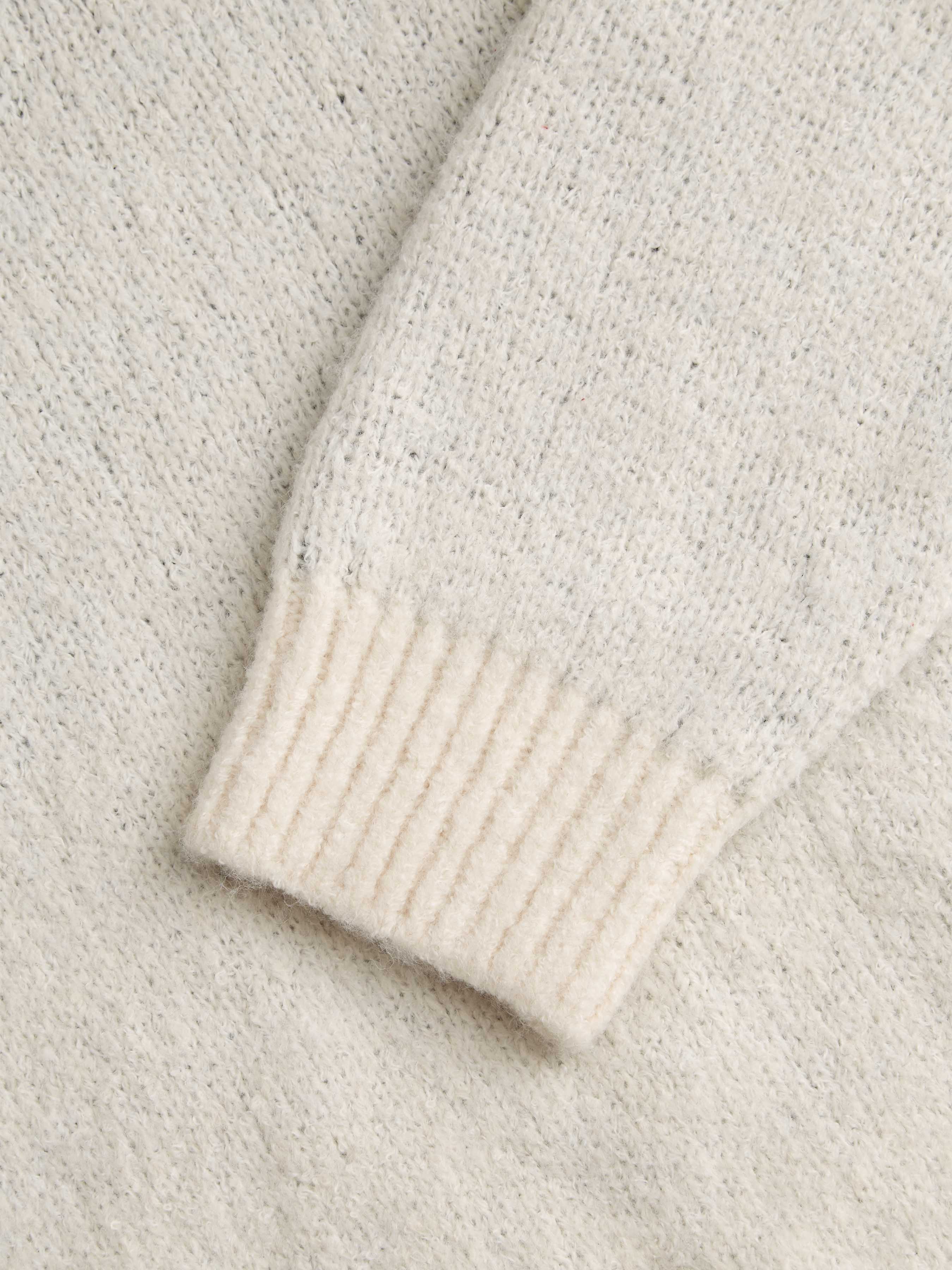 Knit Fabric Knit Round Neckline Bowknot Oversized Sweater