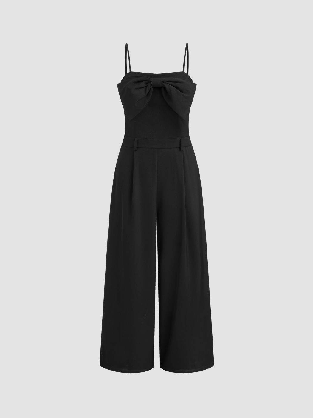 Bowknot Pleated Jumpsuit