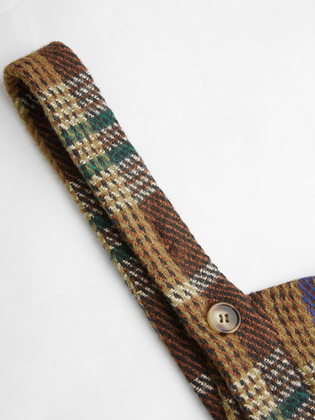 Tweed Karo Tasche Weit Bein Overall Kurve & Plus