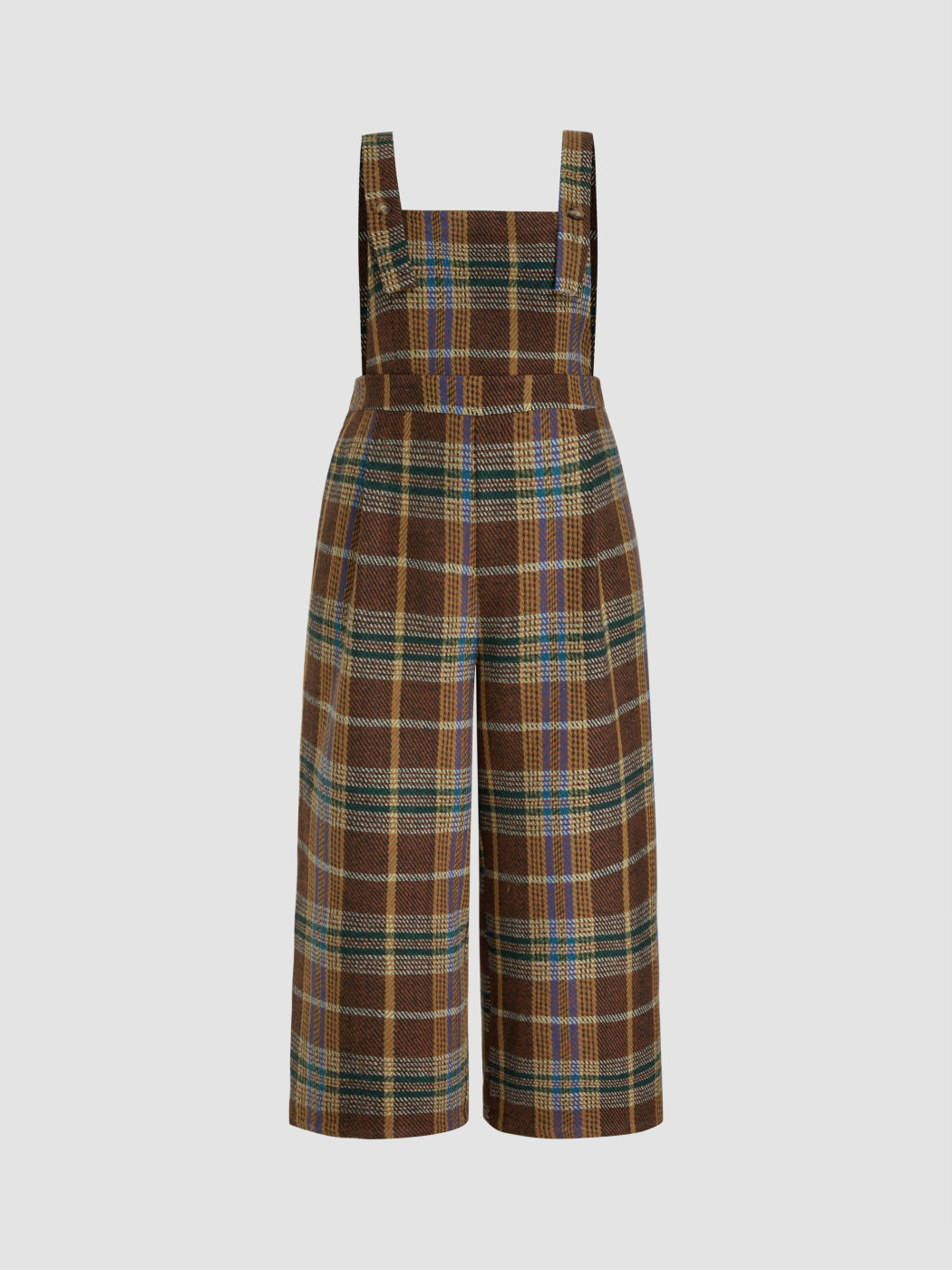 Tweed Karo Tasche Weit Bein Overall Kurve & Plus