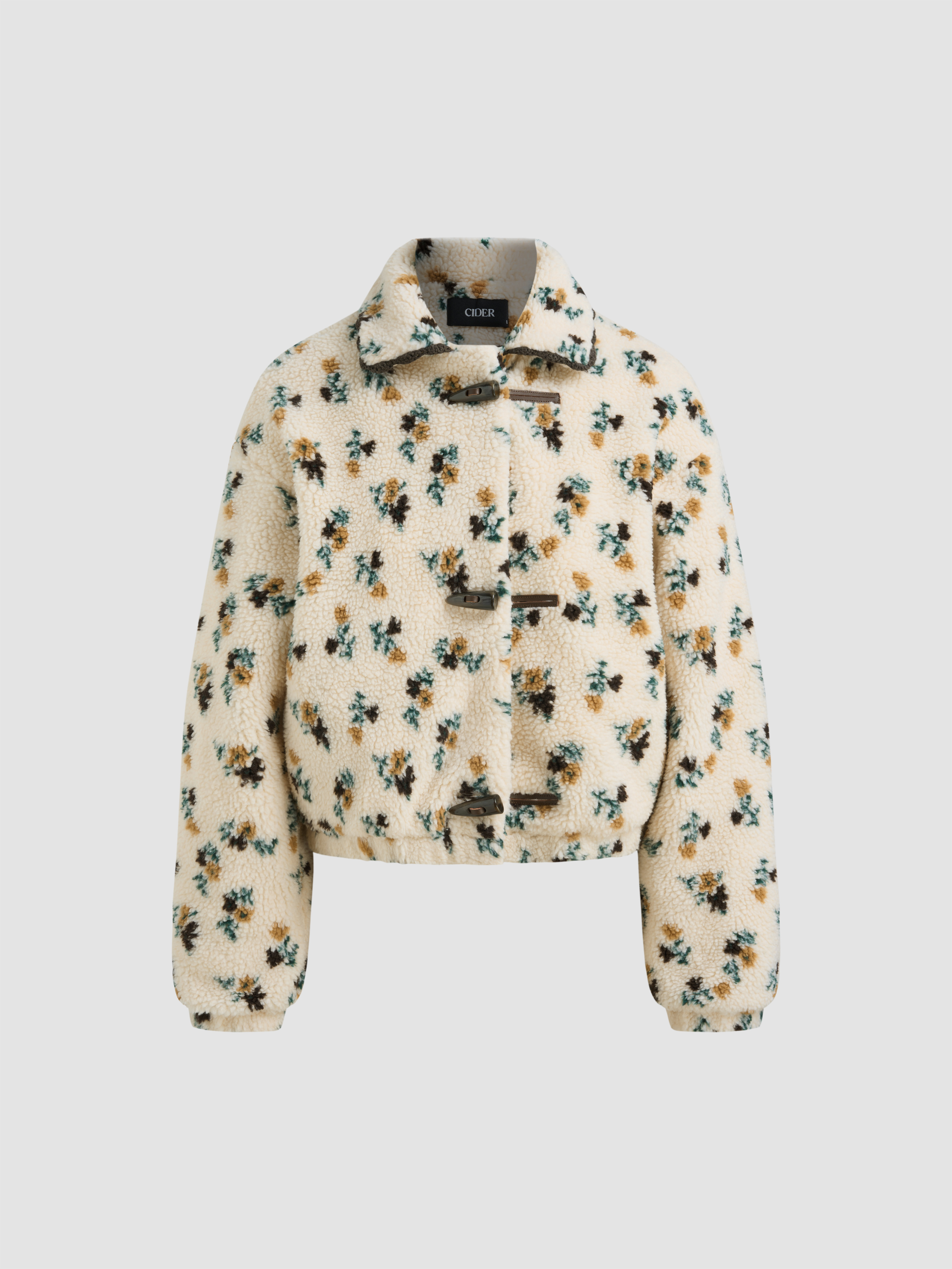 フリース フリース・フローラルカラー・オーバーサイズ