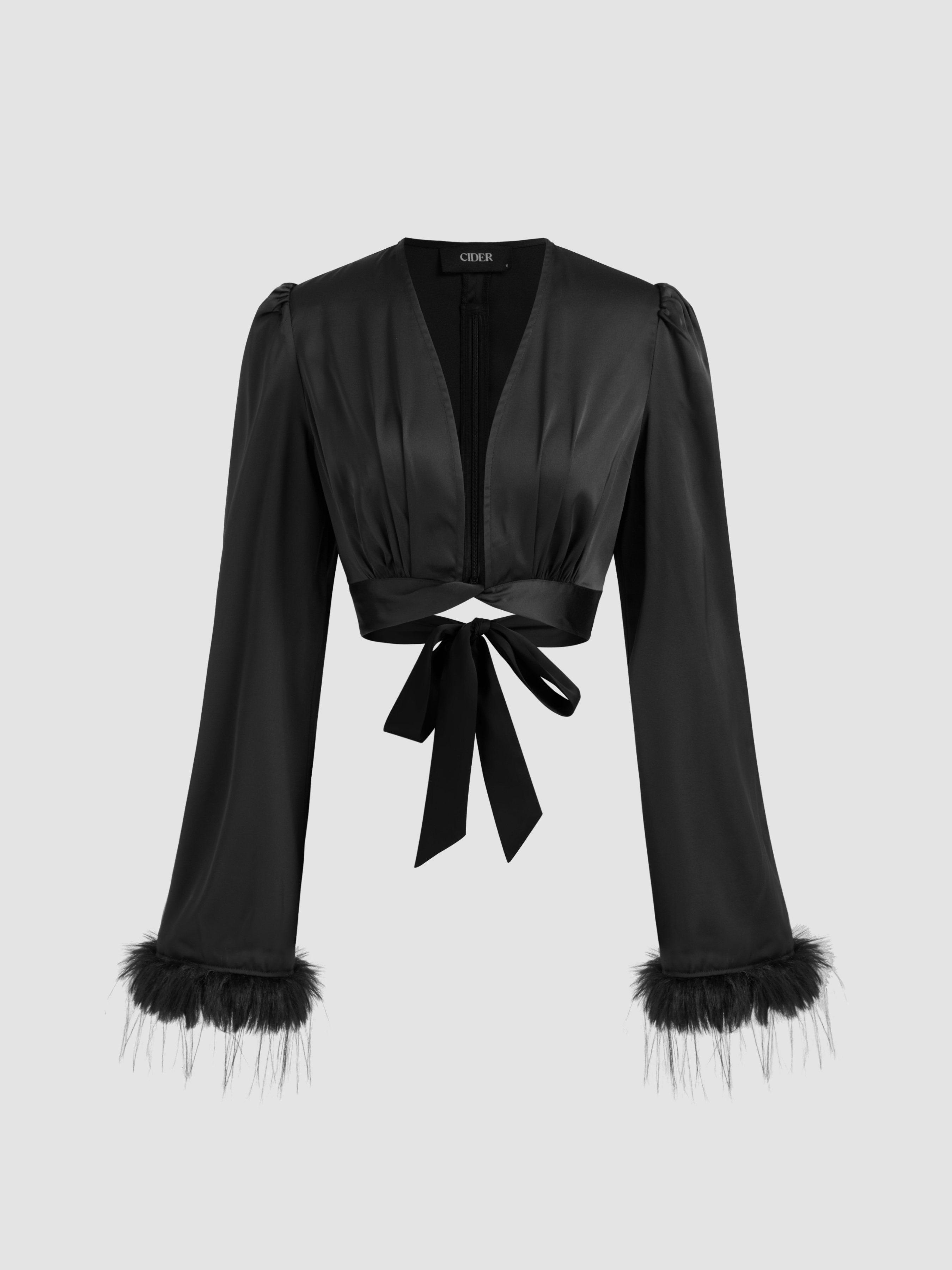 Satin Knotted Blouse