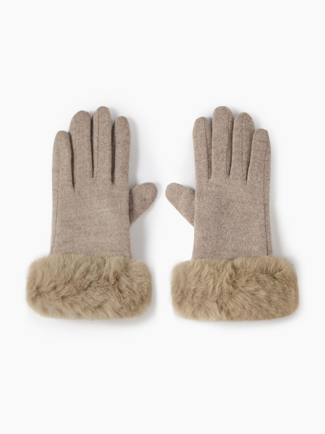 FUZZY TRIM FLEECE GLOVES