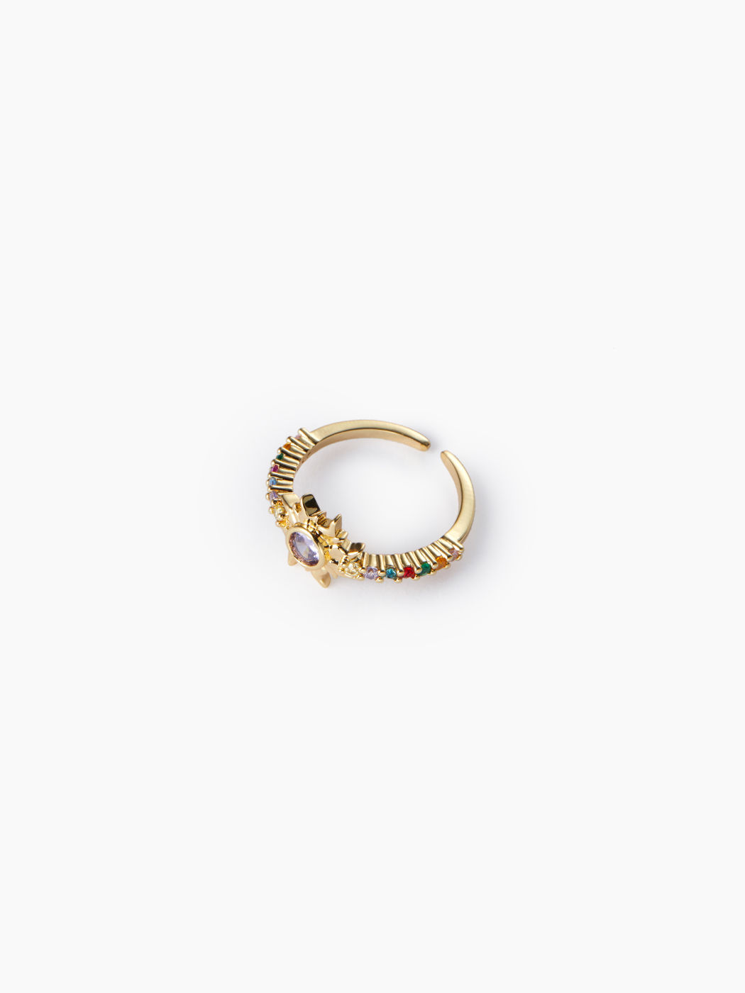 SUN 14K GOLD PLATED COPPER GEMSTONE RING