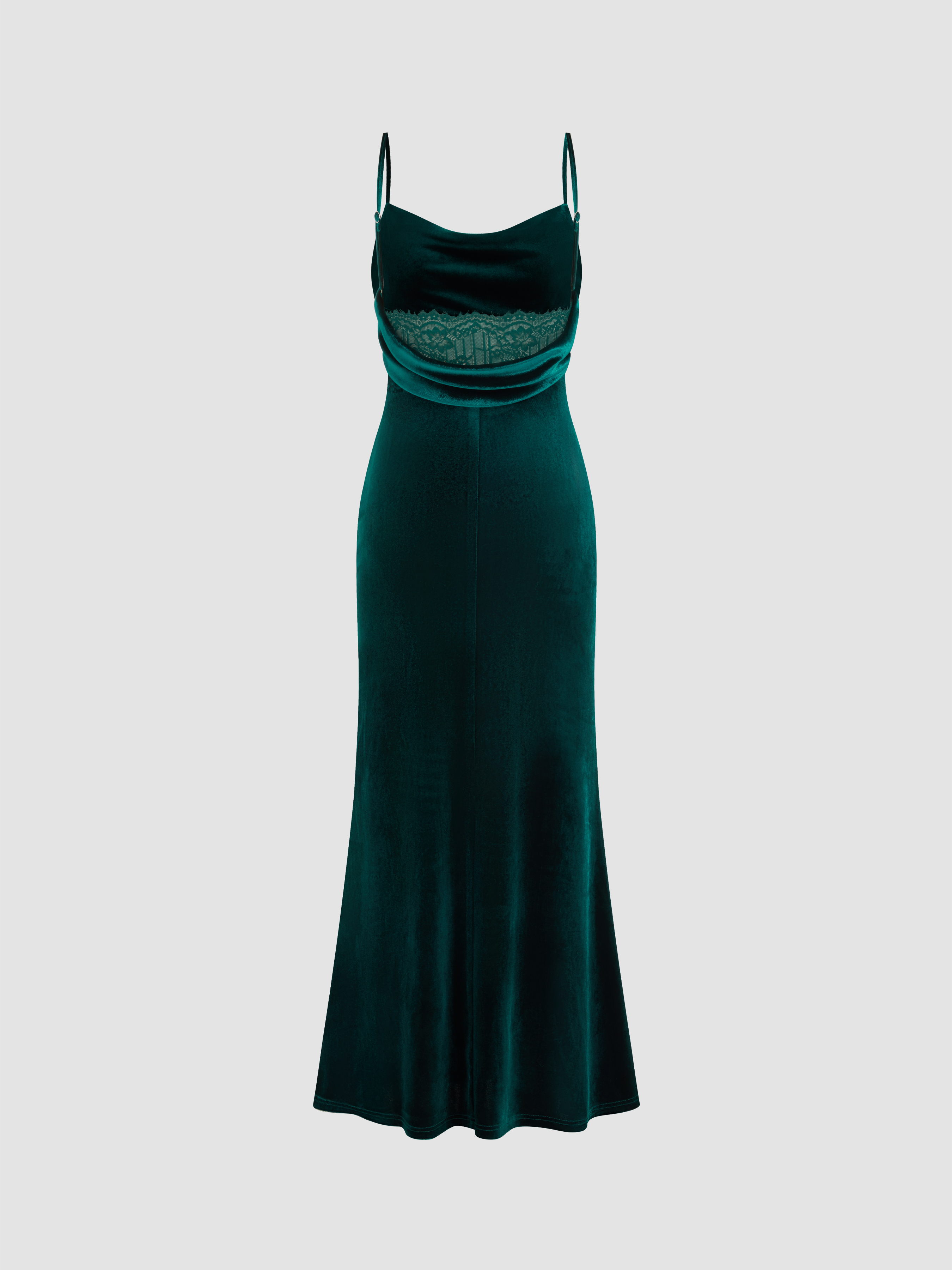 Velvet Velvet Cowl Neck Ruched Backless Maxi Dress For Wedding