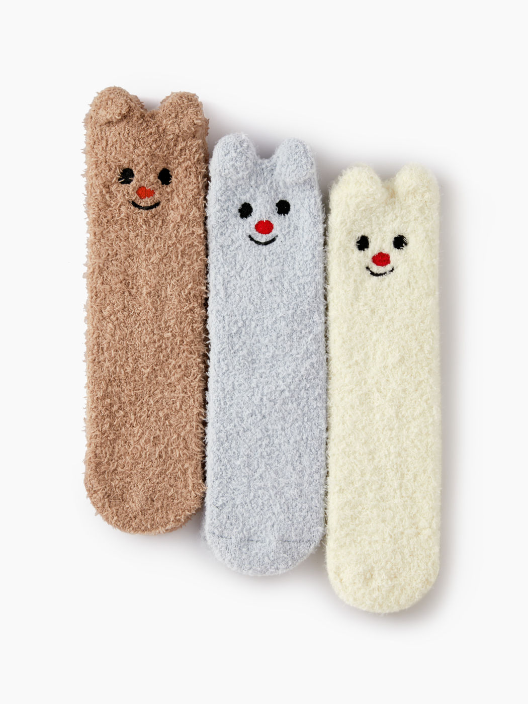 3 Paar Bär Coral Fleece Crew Socken