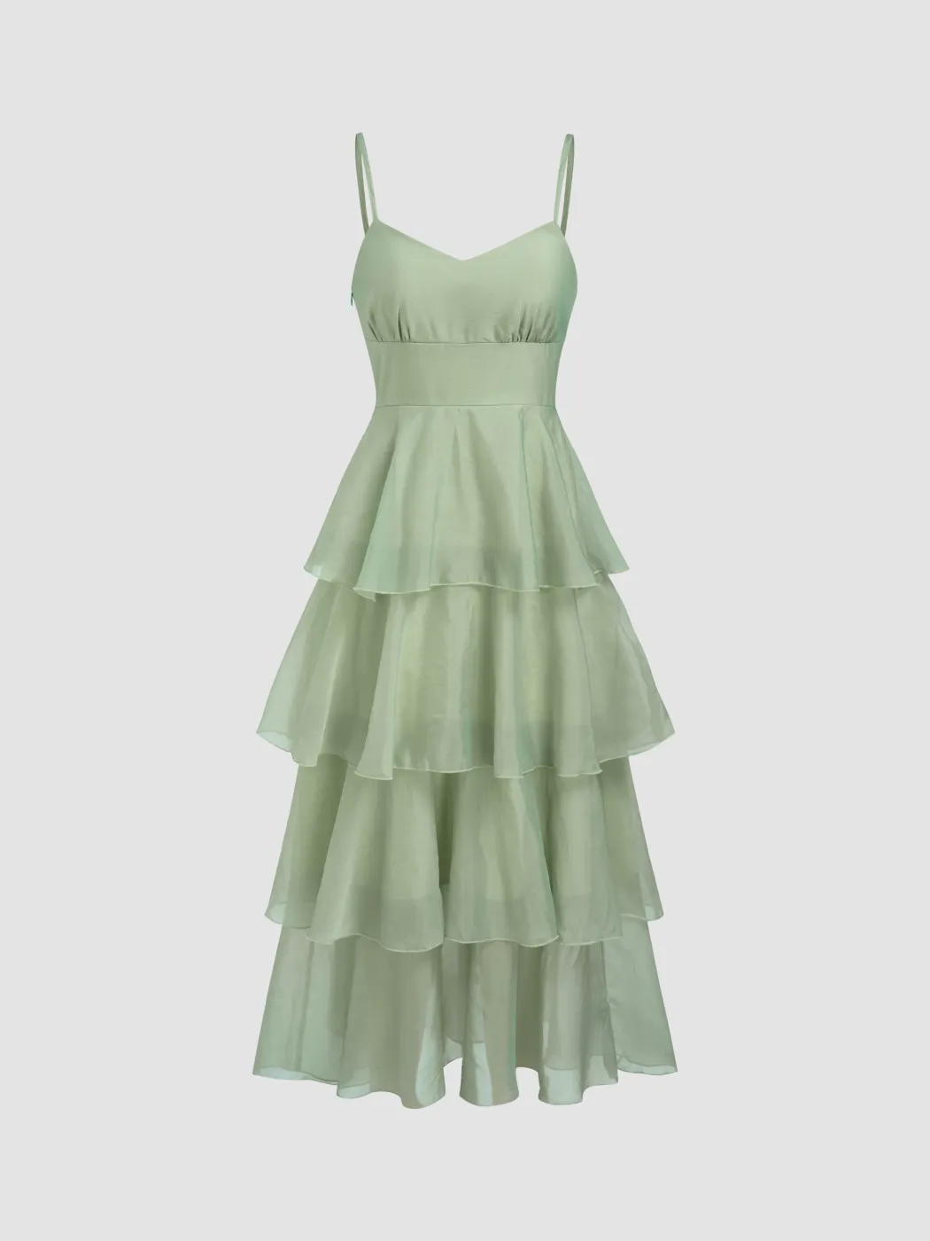  Knotted Twist Ruffle Hem Layered Maxi Dress