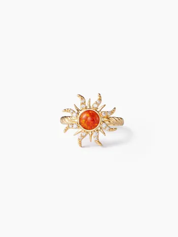 Sonne & Edelstein 14K Vergoldeter Kupferring
