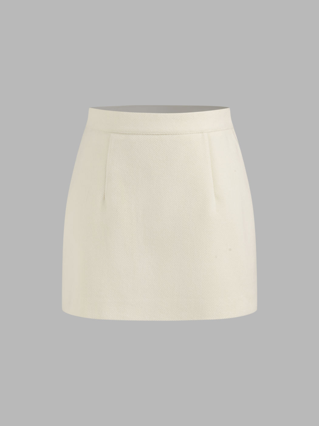 Wollartiges Mini-Skirt mit mittlerem Bund