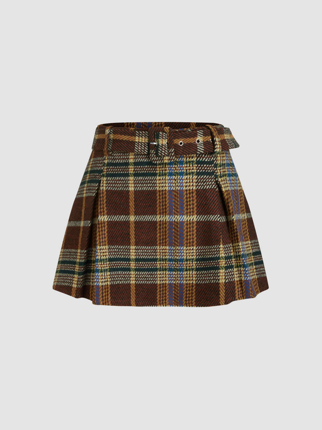Tartan Gonna Mini A Pieghe Tartan Minigonna Pieghe Minigonna