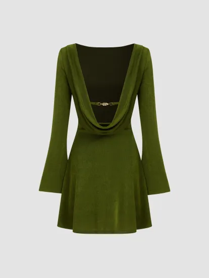 Solid Square Neck Short Sleeve Bodysuit