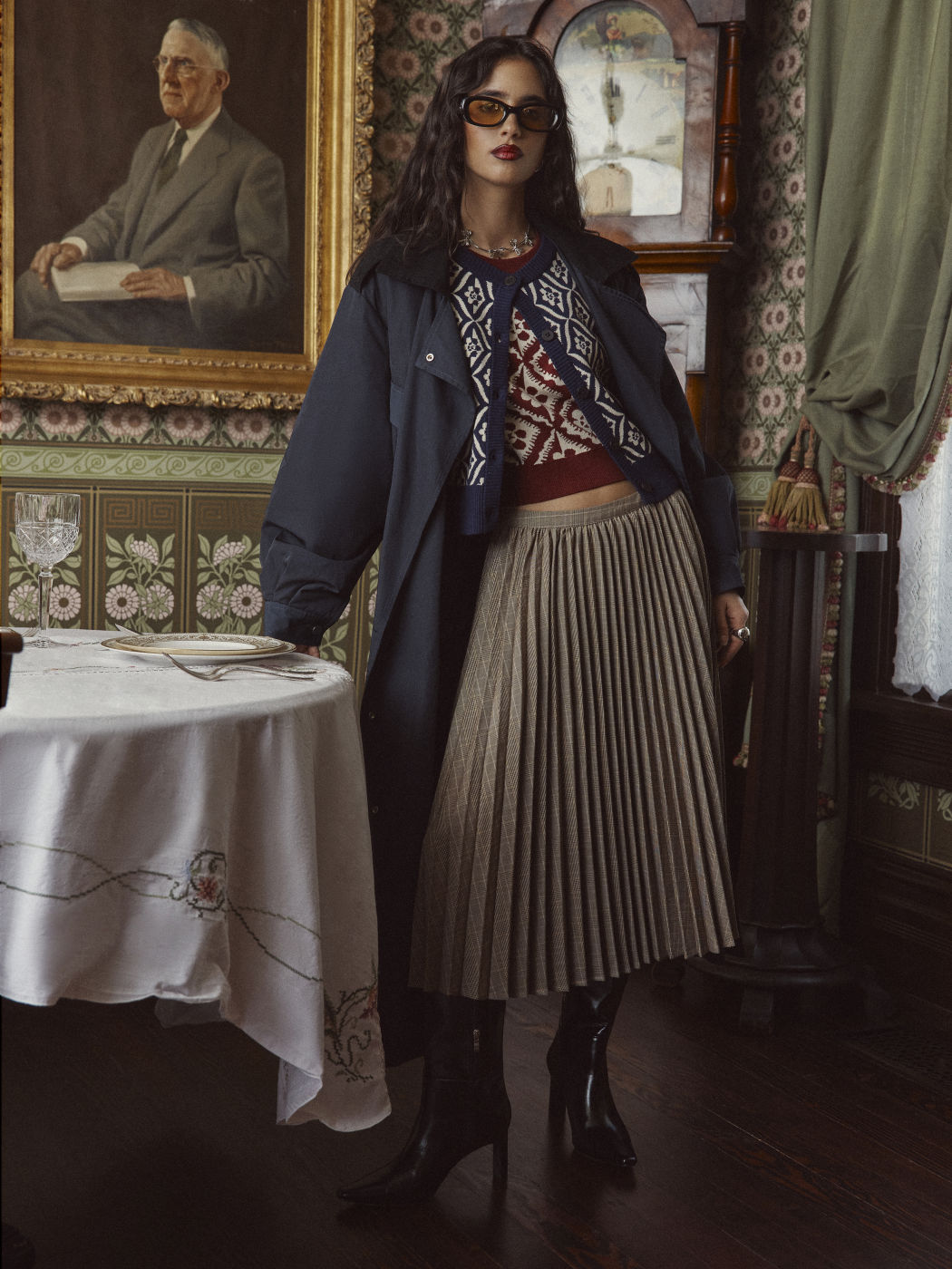 Trench oversize idrorepellente con cintura