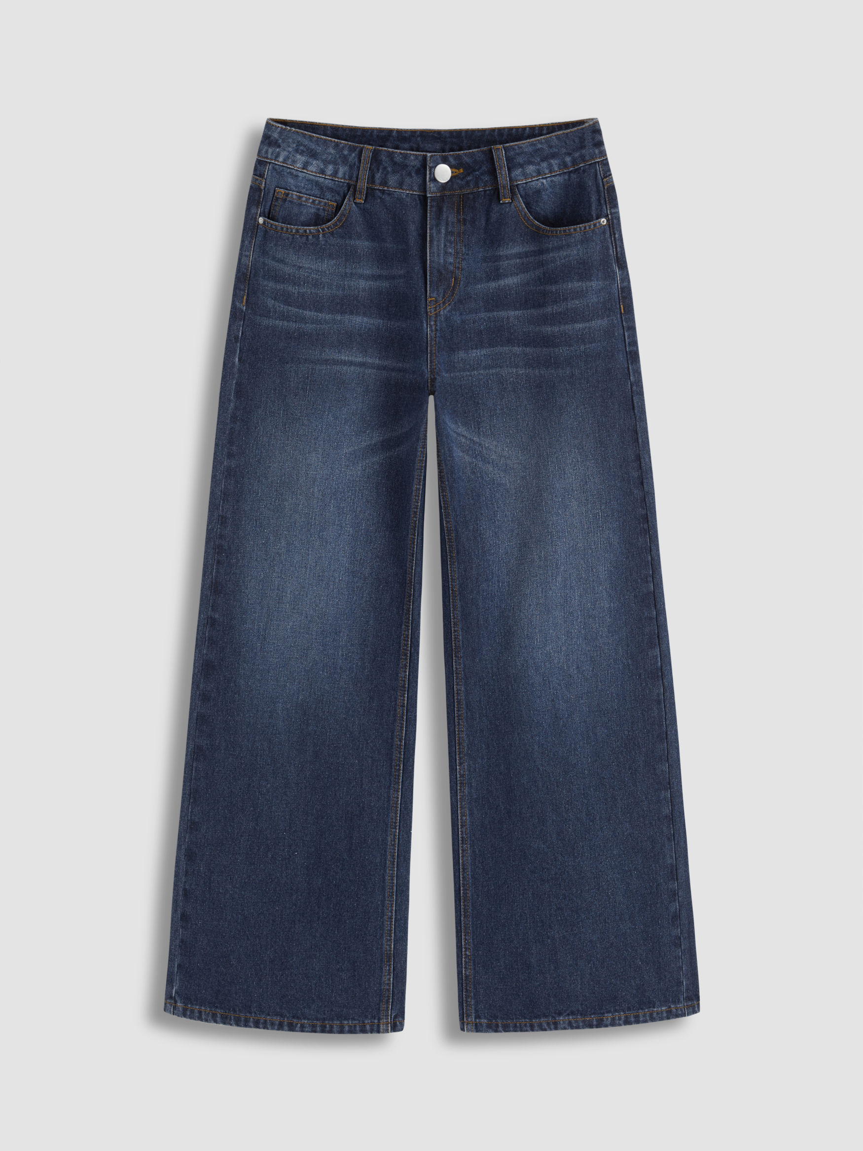 Denim Cider Denim Low Rise Solid Pocket Straight Leg Jeans For Daily Casual
