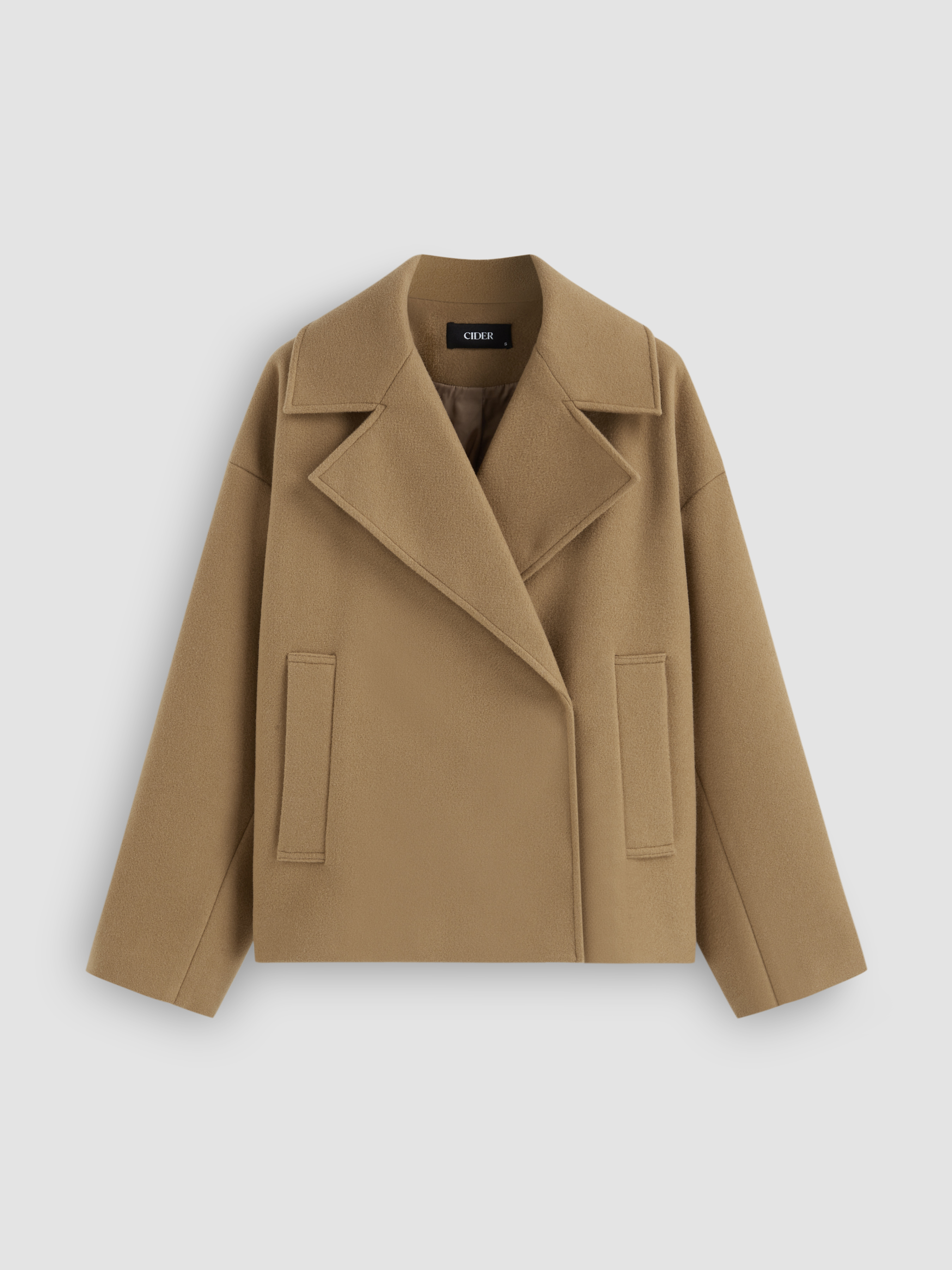 ジャケット・アウター loose wool blend soutien collar coat Amazon.com: Women Winter Long Pea Coat Wool Blend Stand