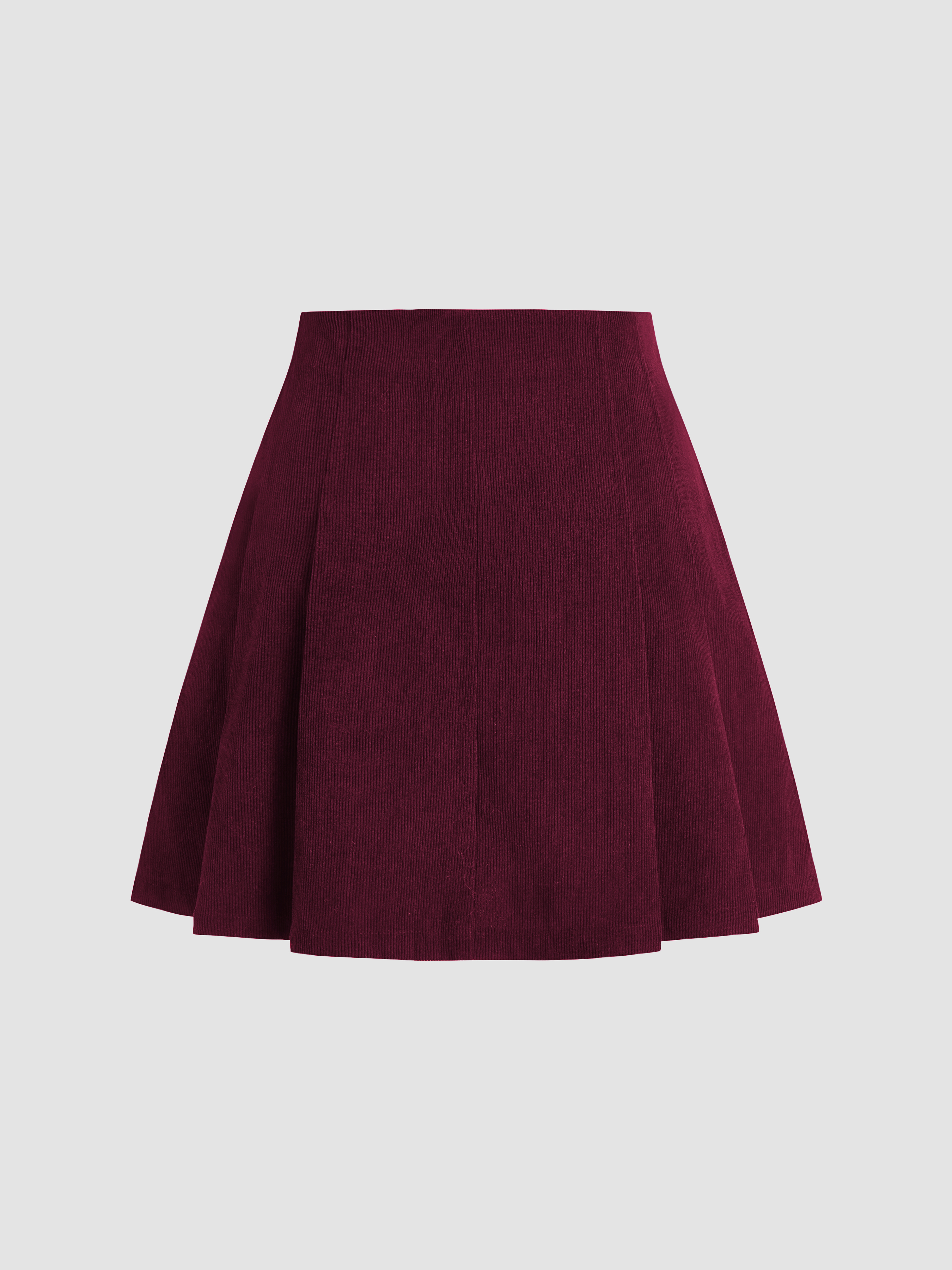 Corduroy Corduroy Mid Rise Pleated Mini Skirt For Date