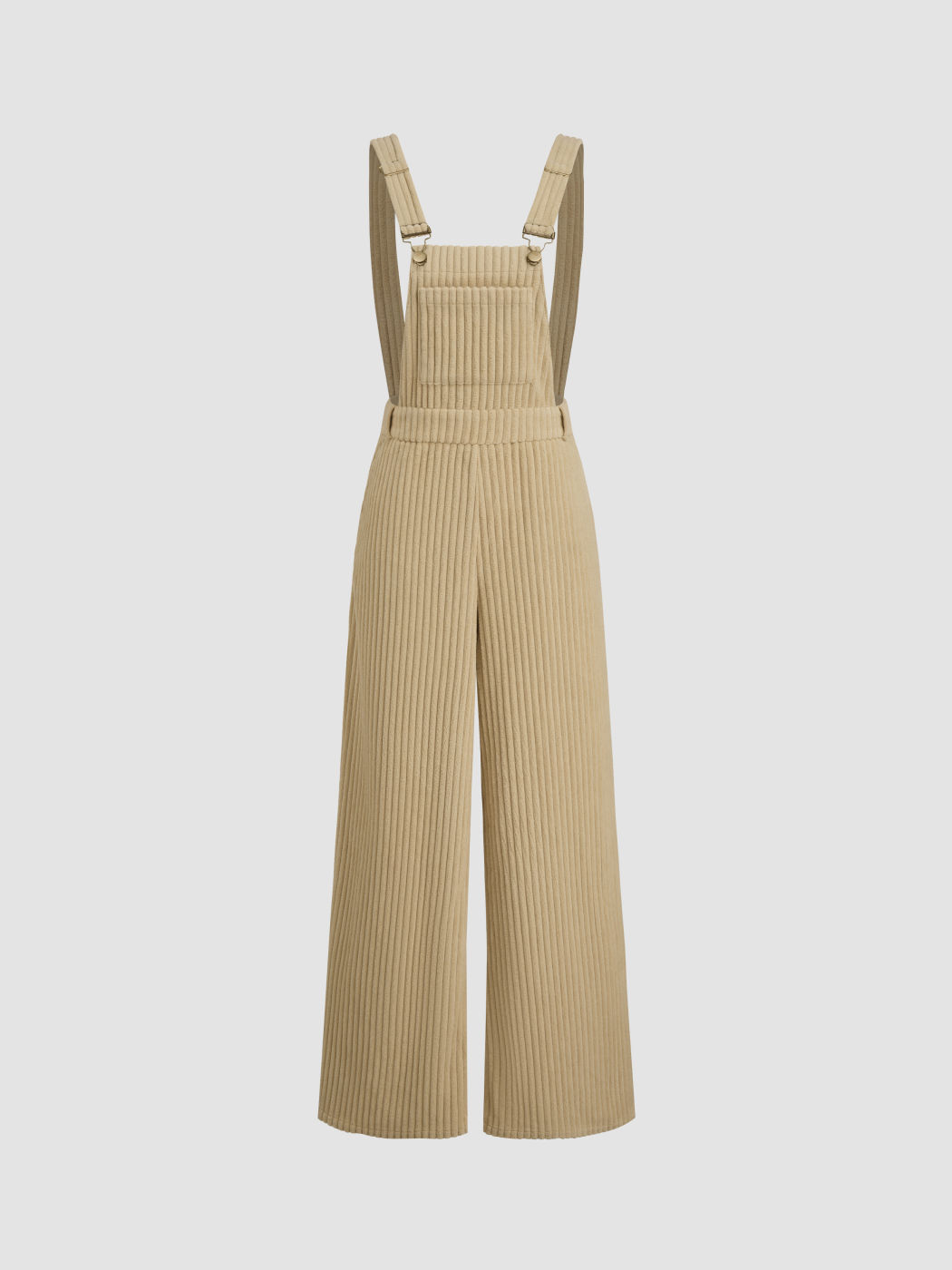 Corduroy Buckle Up Straight Leg Jumpsuit